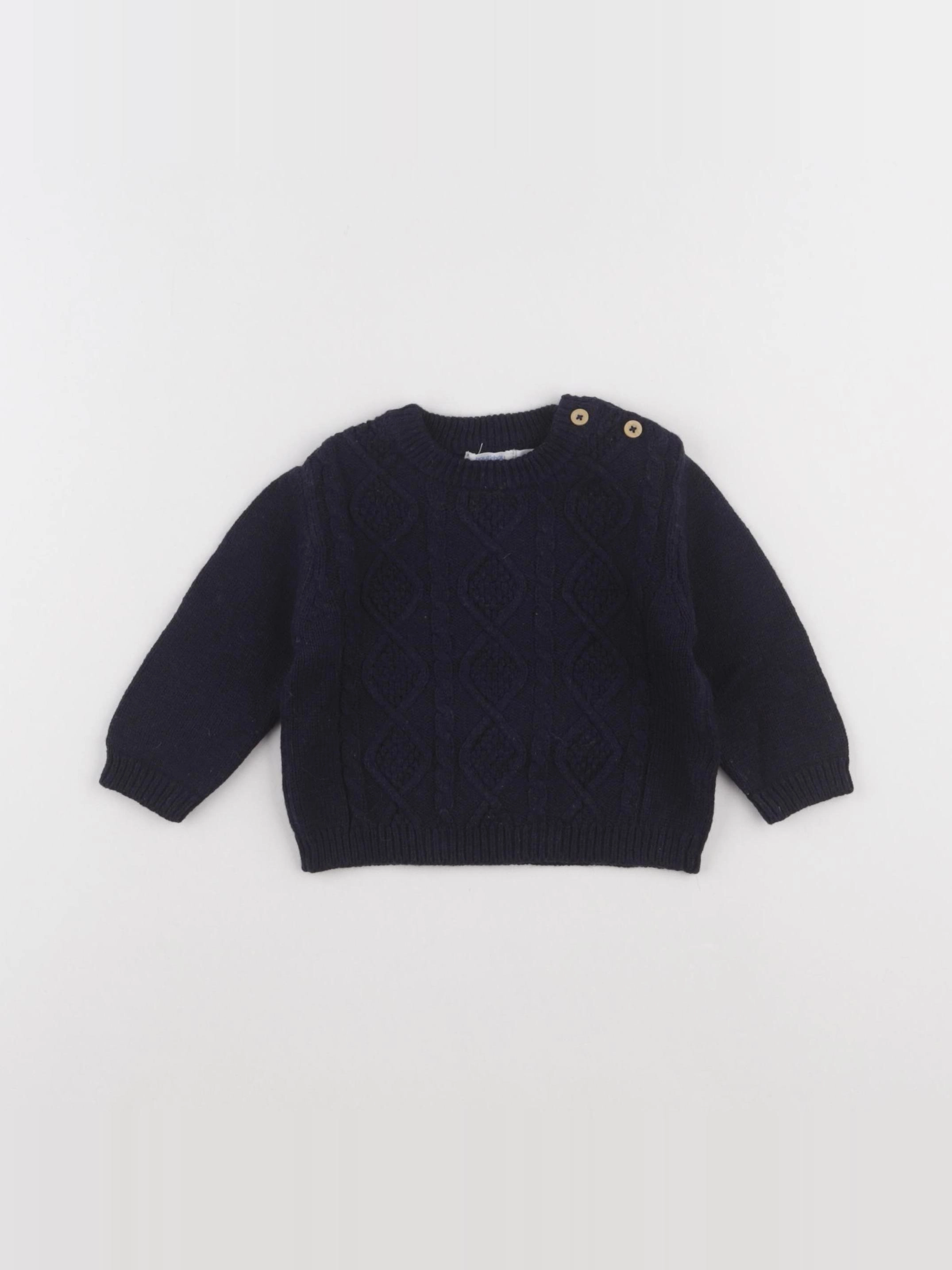 Boutchou - pull bleu - 6 mois