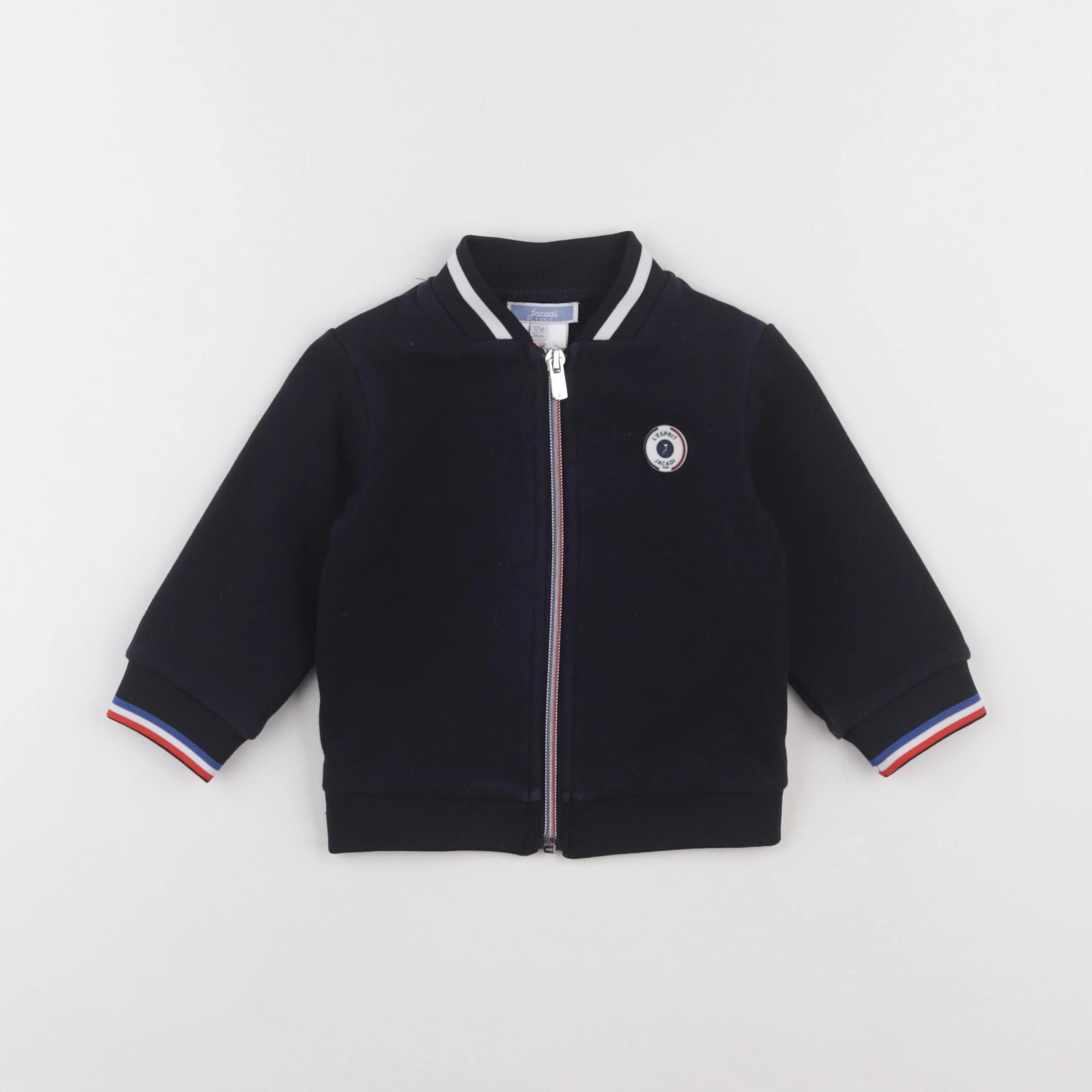 Jacadi - sweat bleu - 12 mois