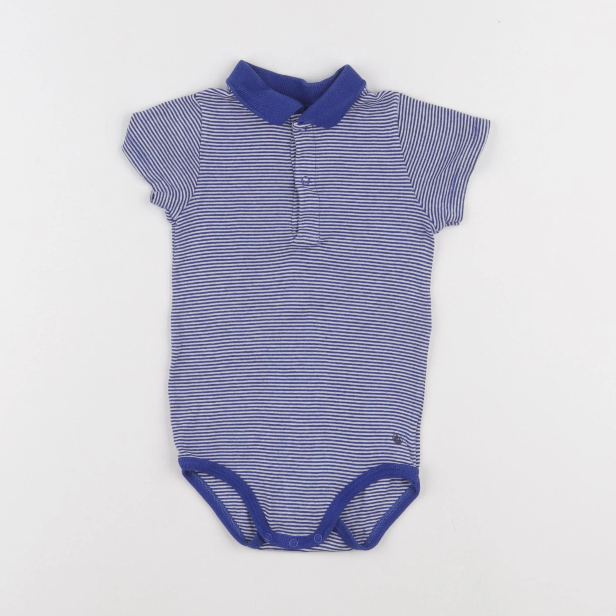 Petit Bateau - body à col bleu - 24 mois