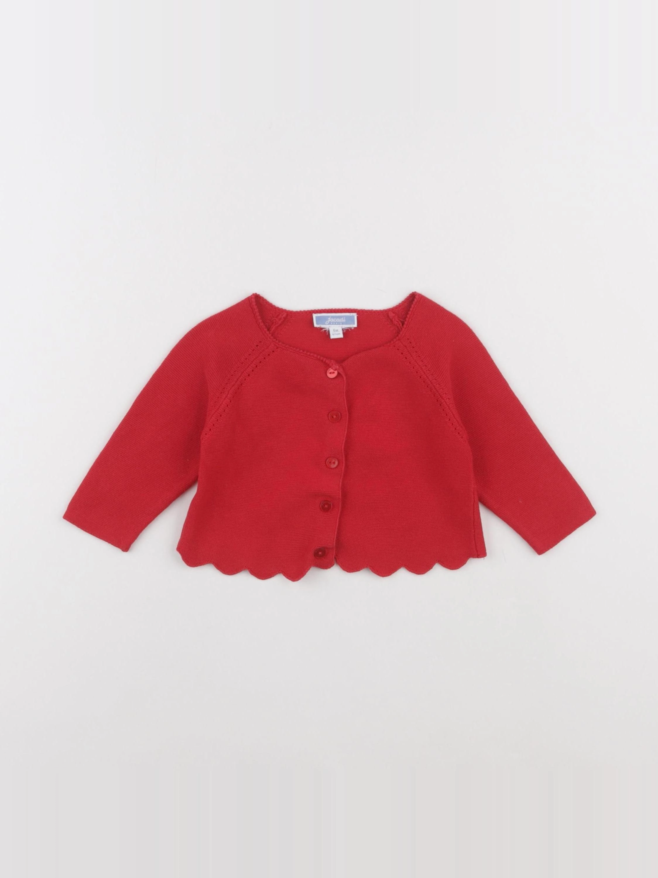 Jacadi - gilet rouge - 6 mois