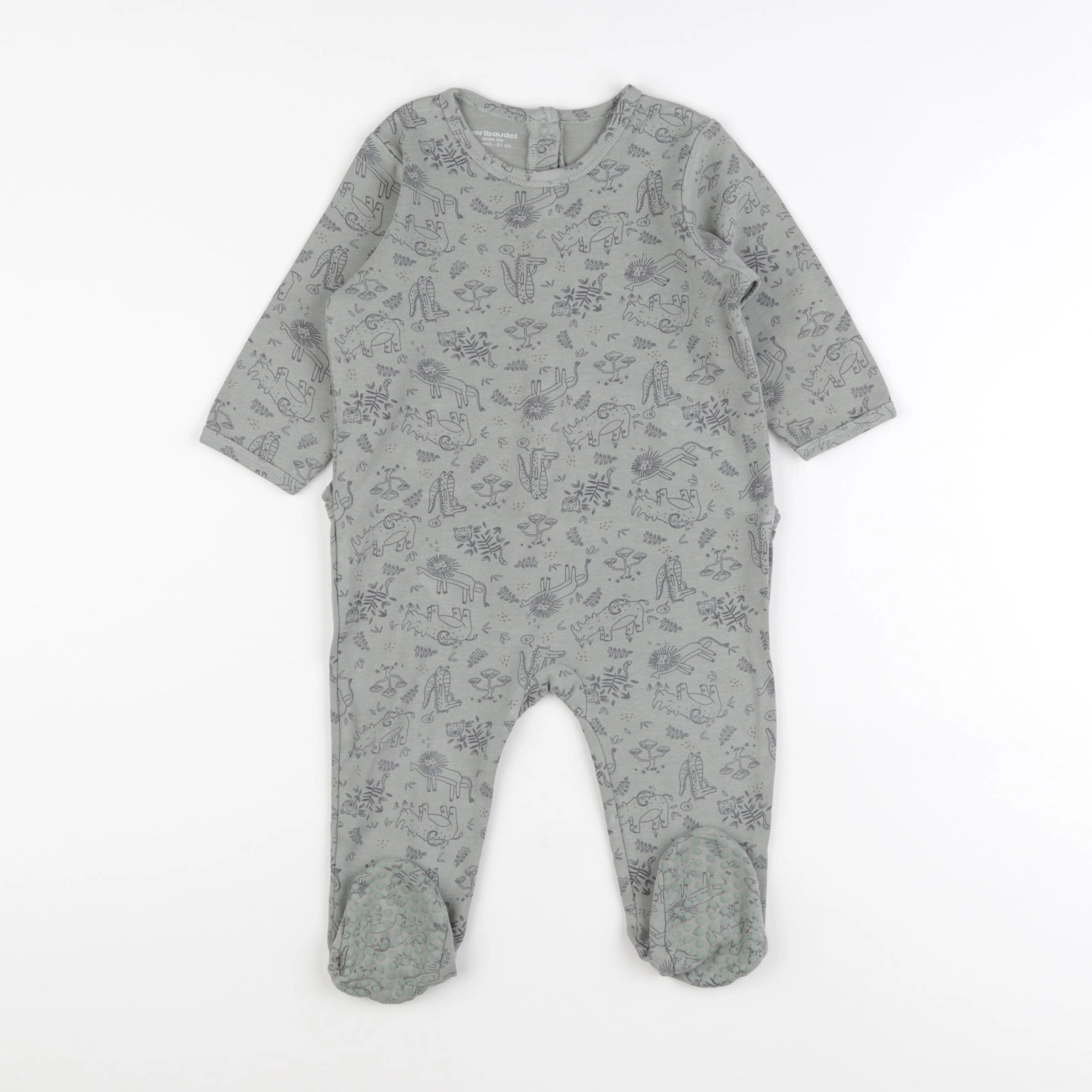 Vertbaudet - pyjama coton vert - 18 mois