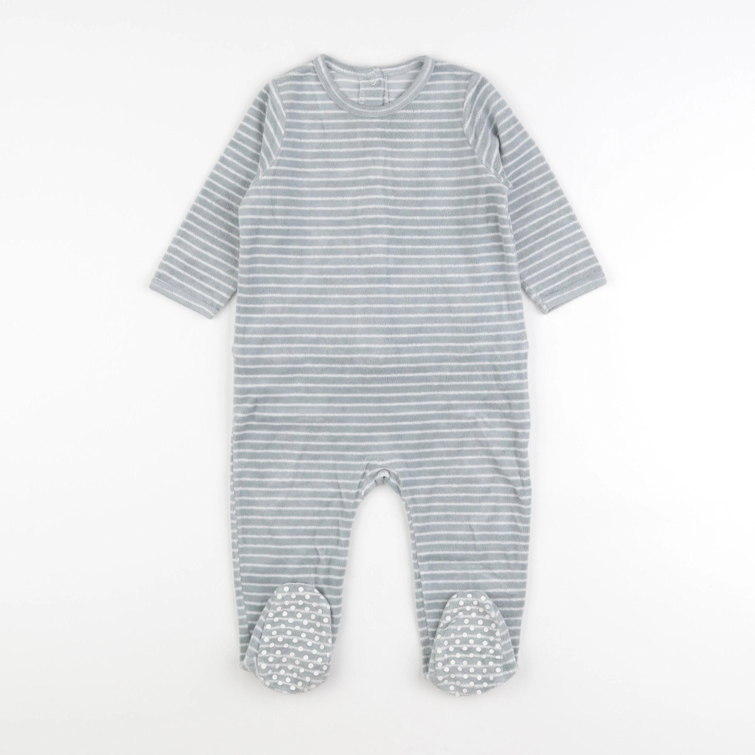 Vertbaudet - pyjama velours vert - 18 mois