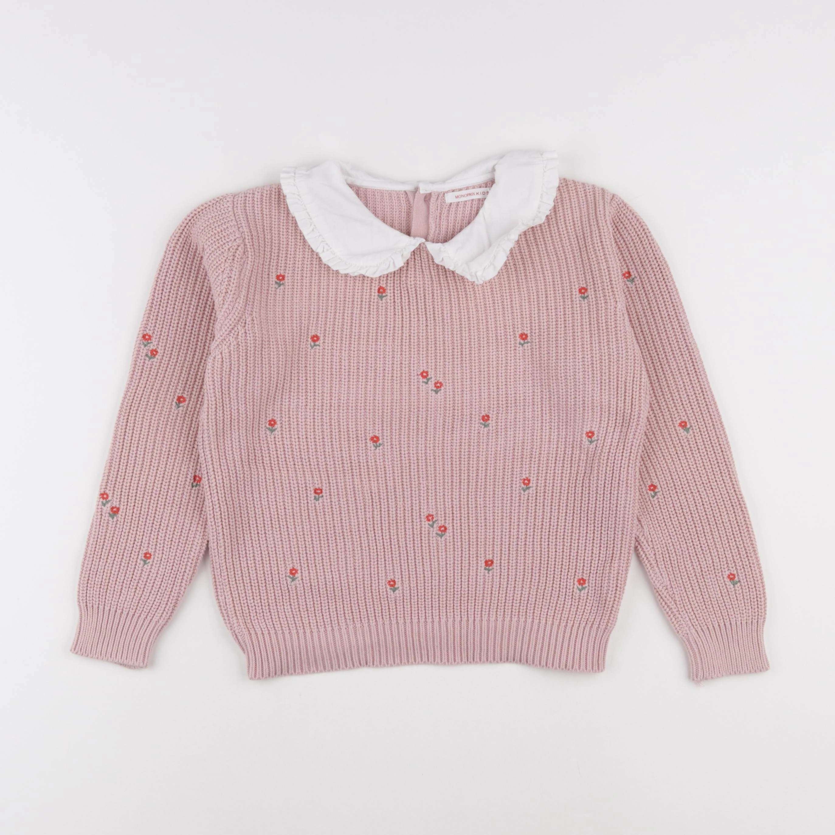 Monoprix - pull rose - 8 ans