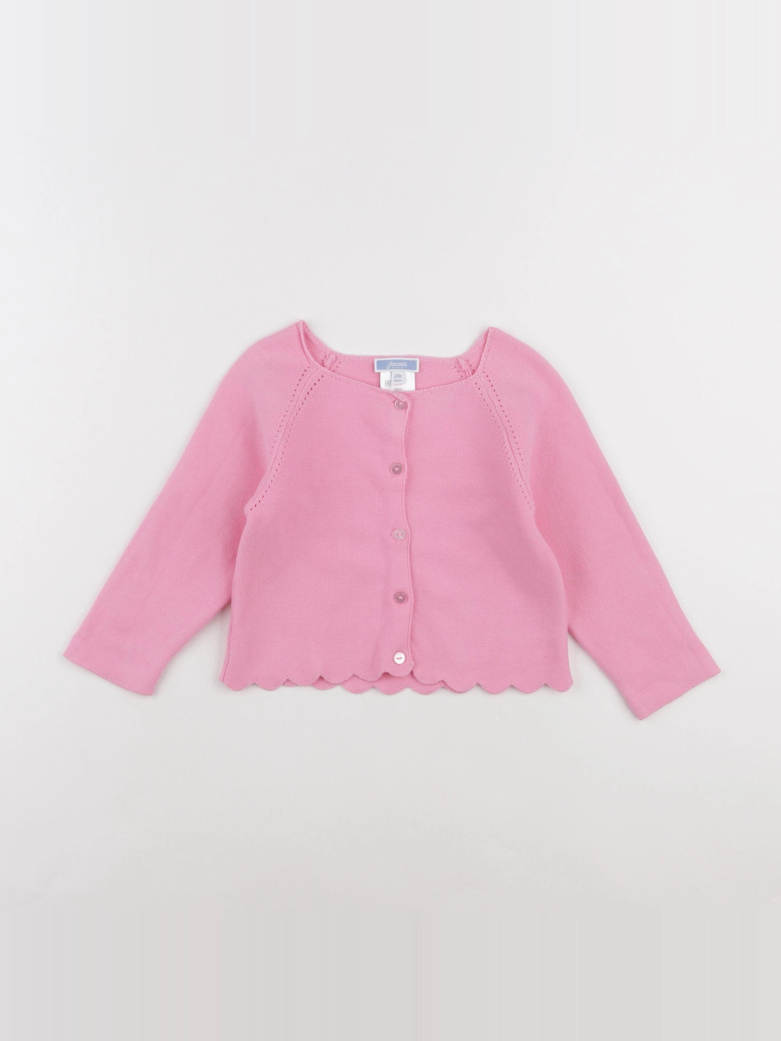 Jacadi - gilet rose - 24 mois