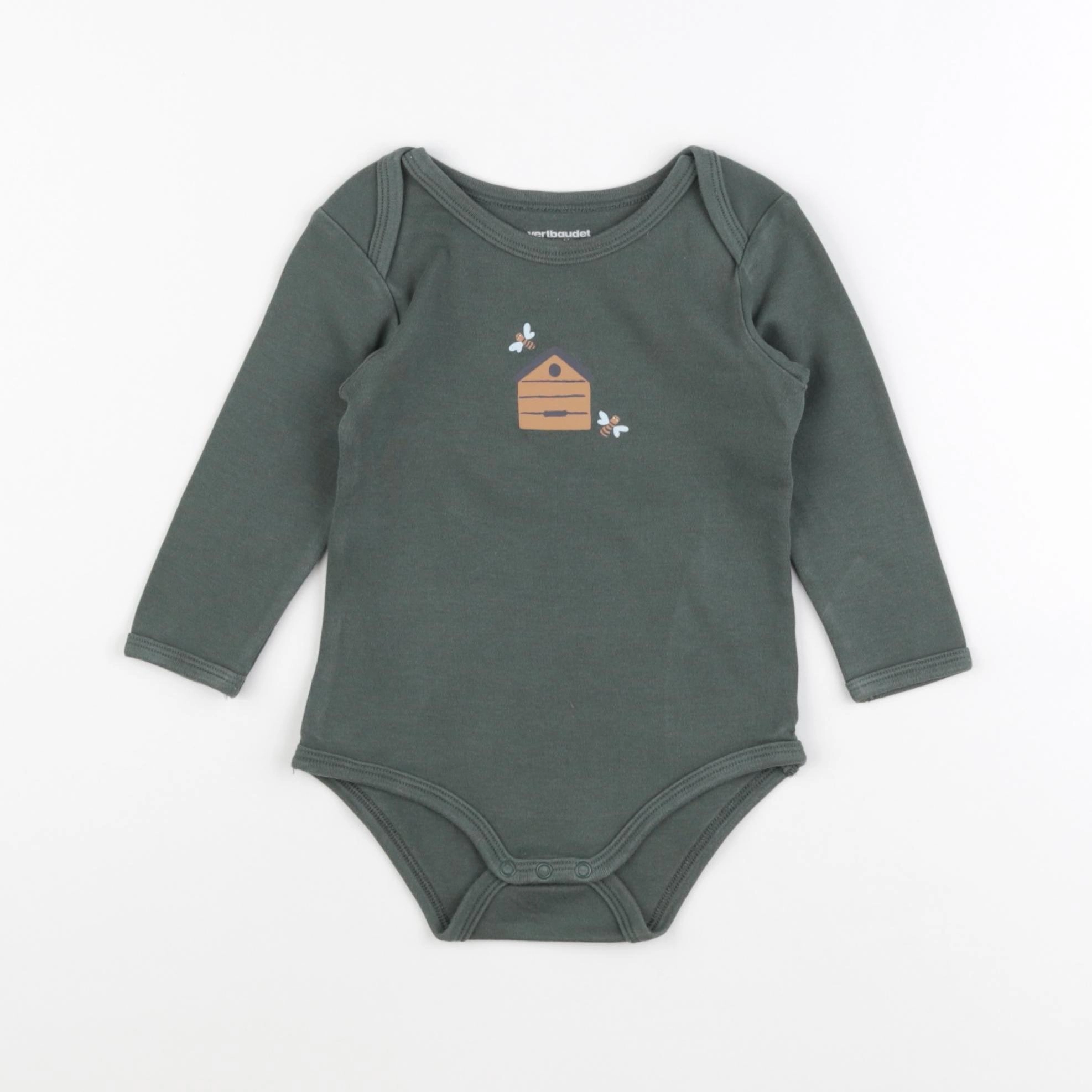 Vertbaudet - body vert - 18 mois
