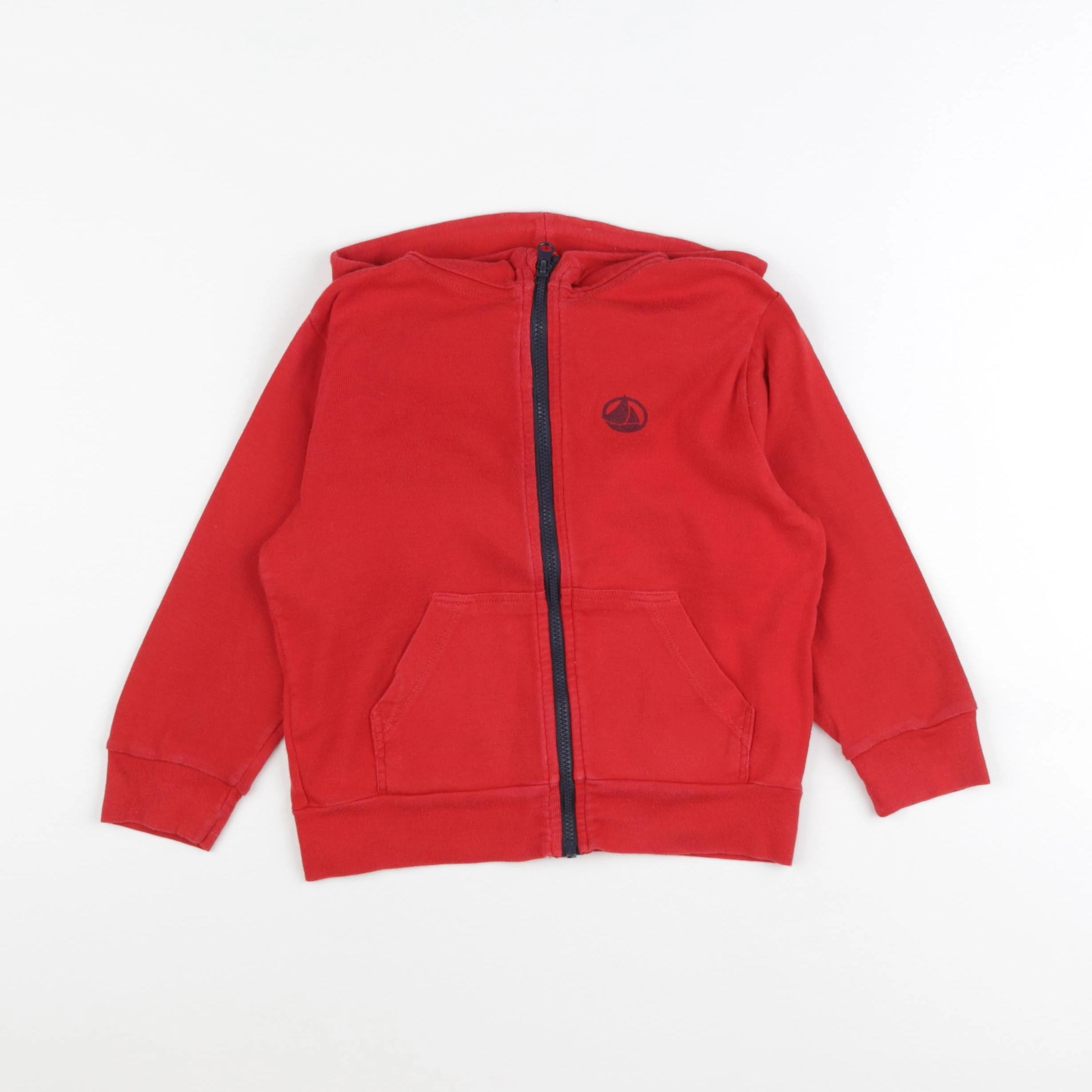 Petit Bateau - sweat rouge - 3 ans