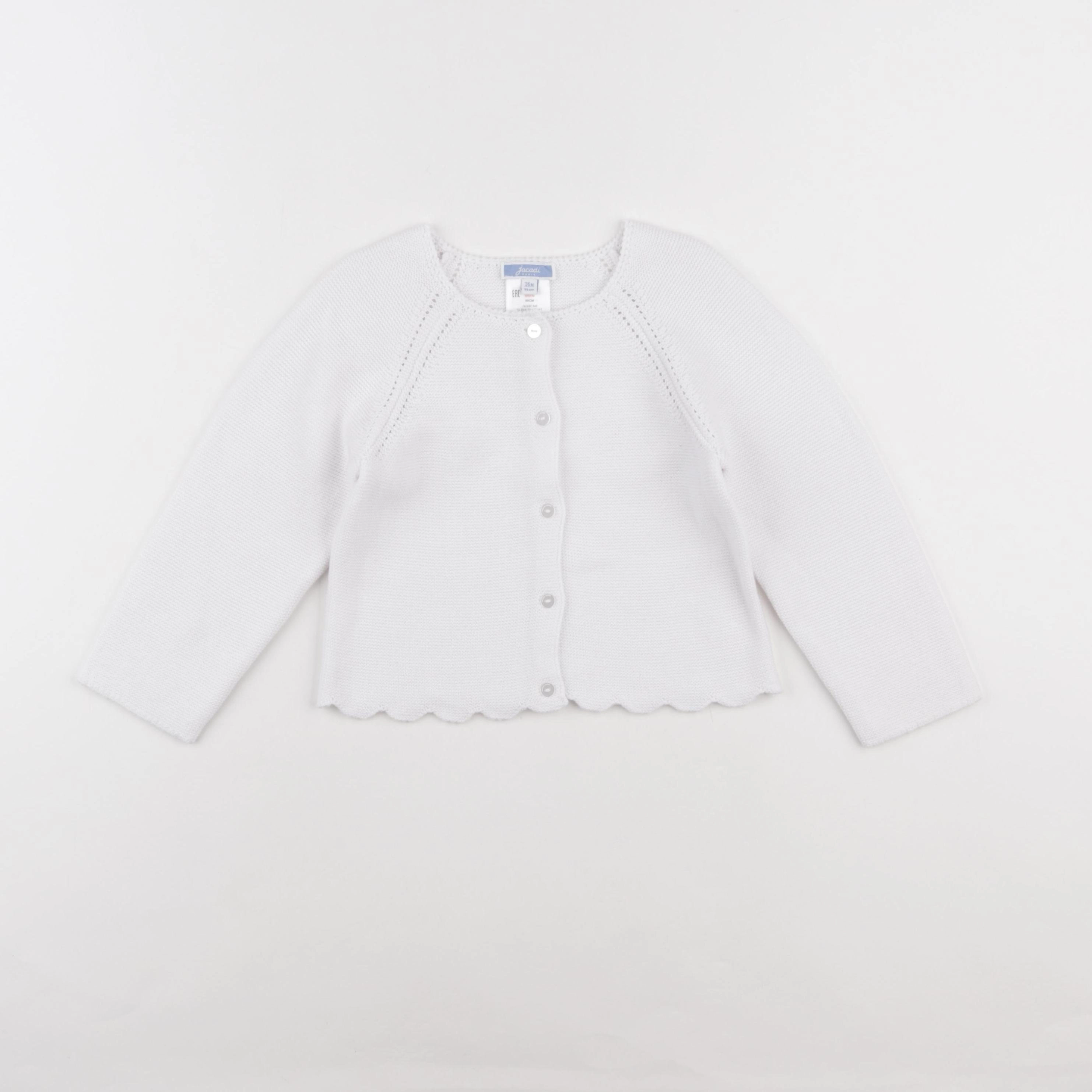 Jacadi - gilet blanc - 36 mois