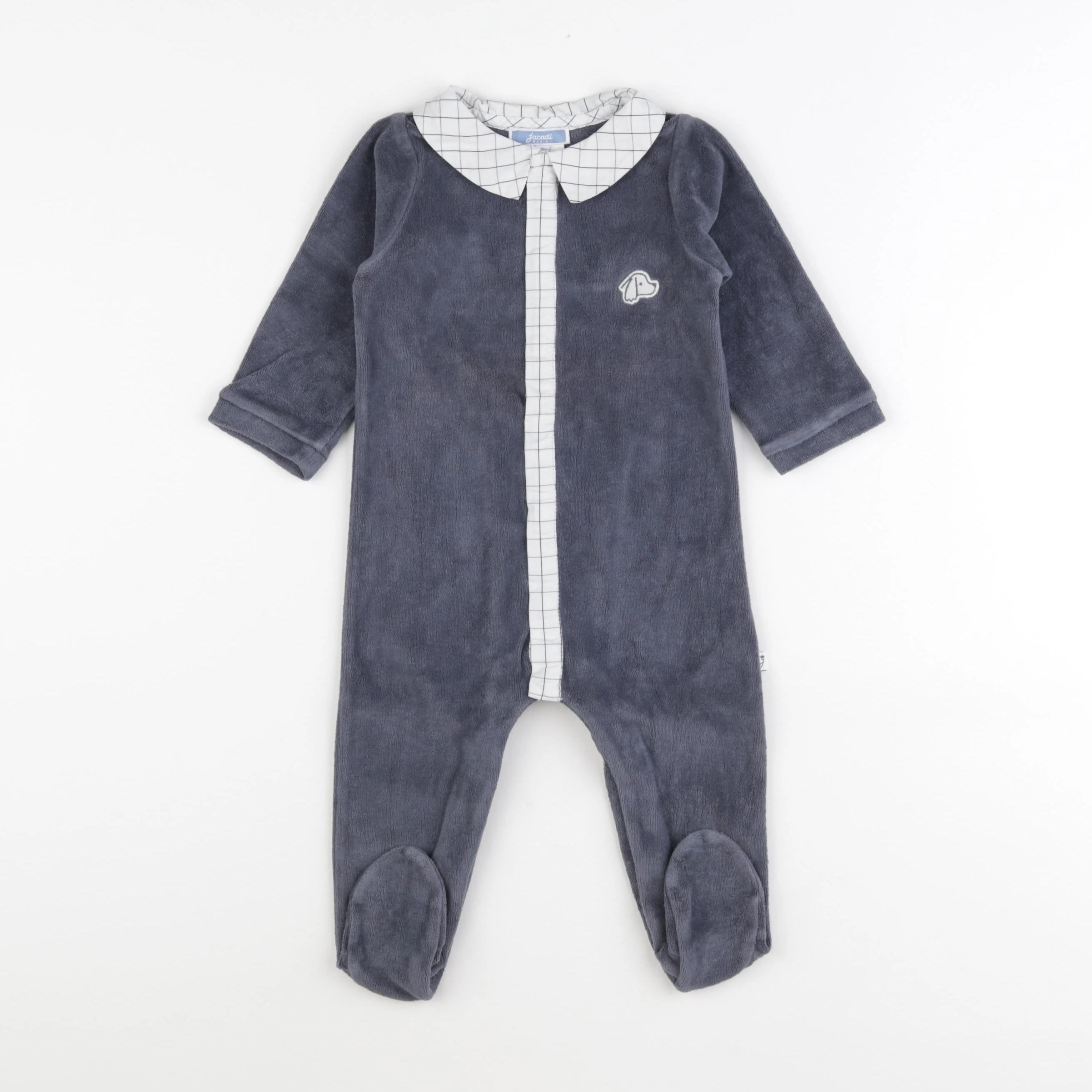 Jacadi - pyjama velours gris - 12 mois