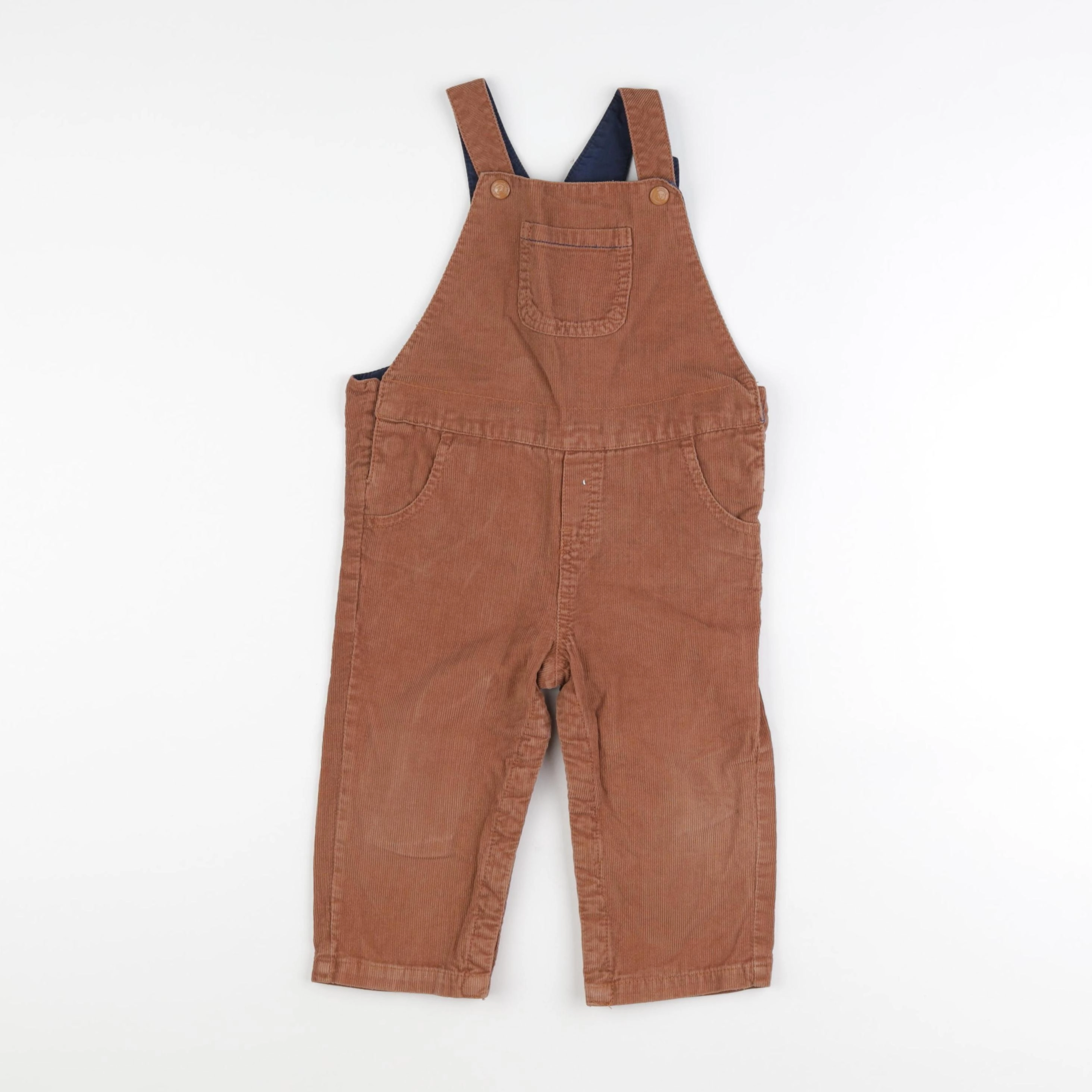 Natalys - salopette doublé marron - 24 mois