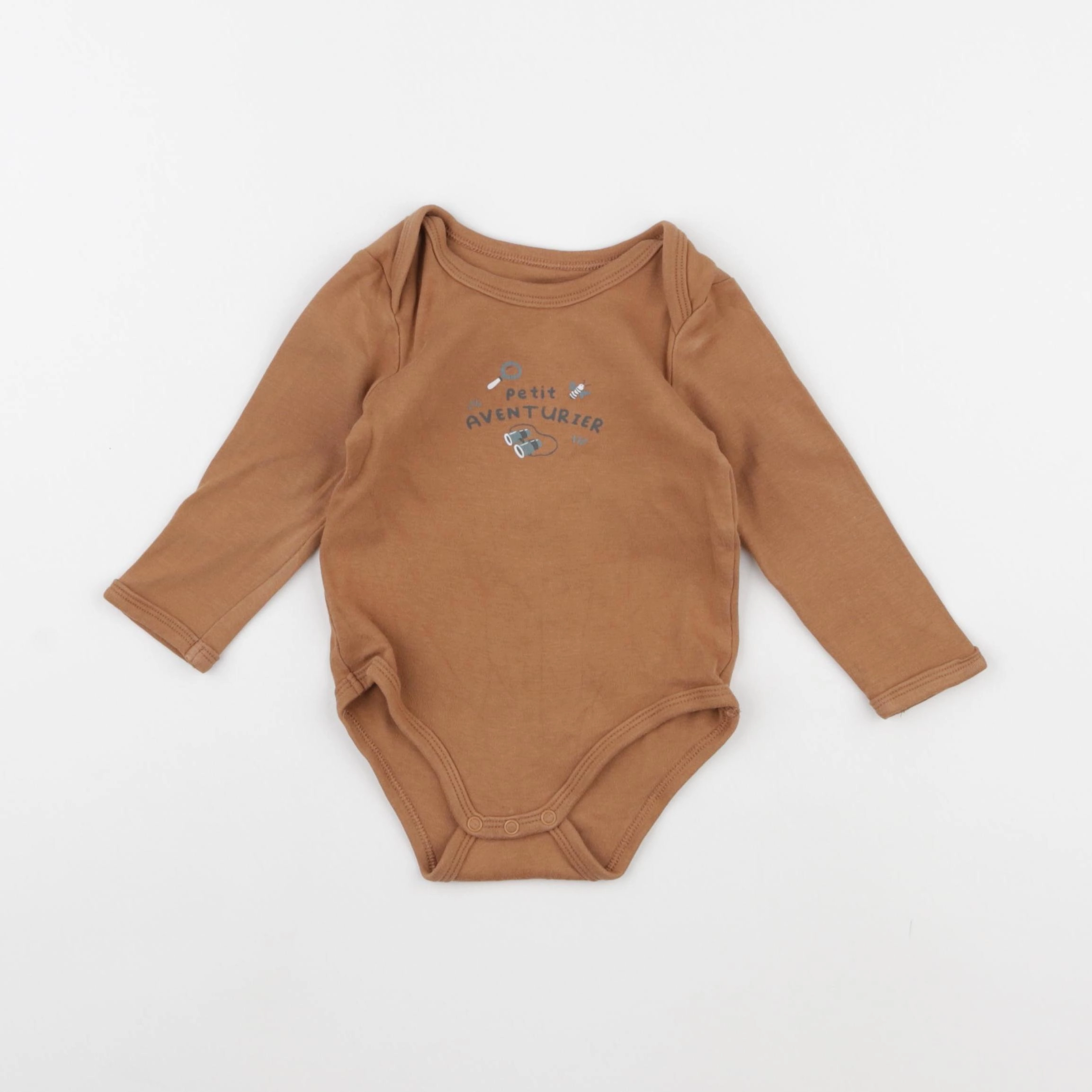 Vertbaudet - body marron - 12 mois