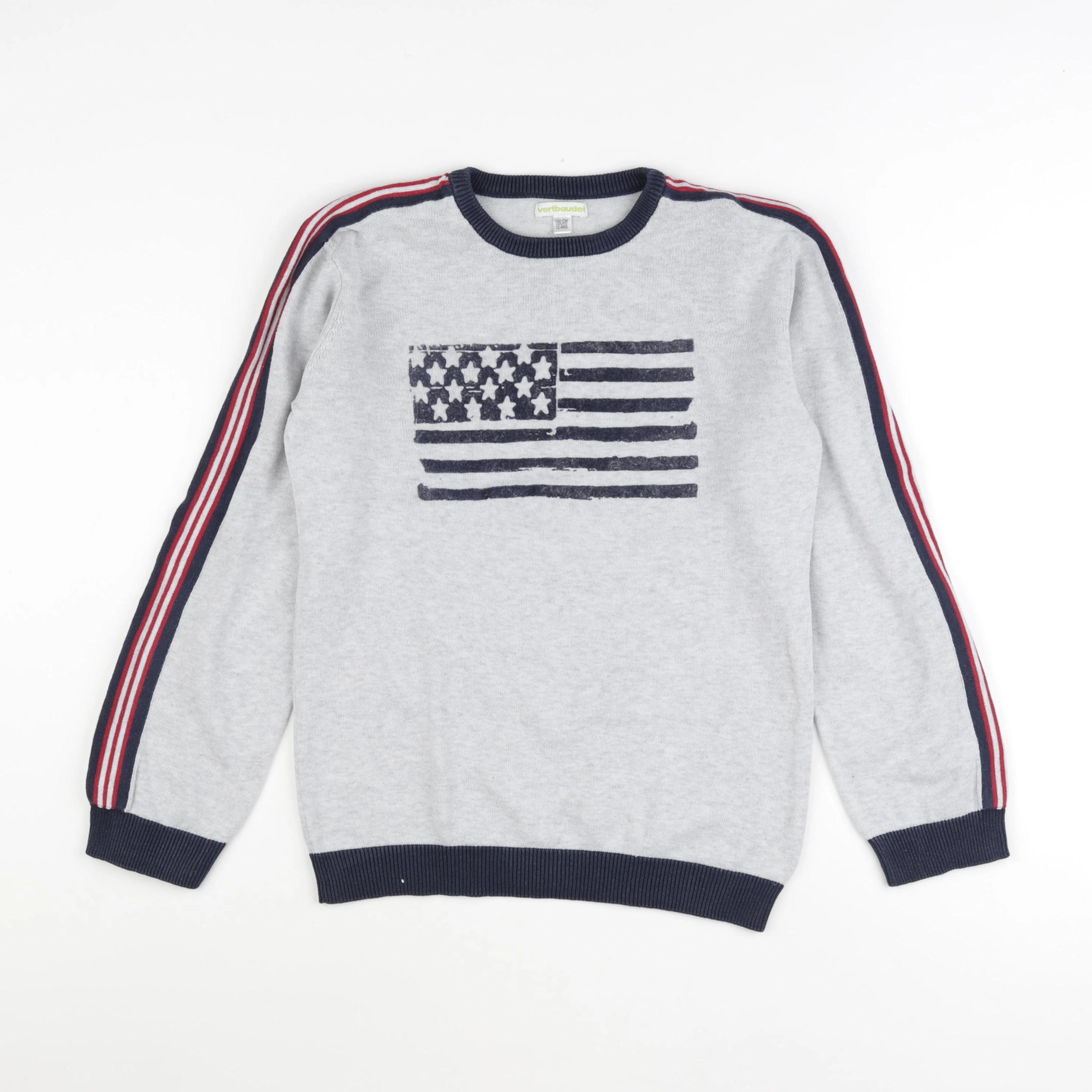Vertbaudet - pull gris - 12 ans