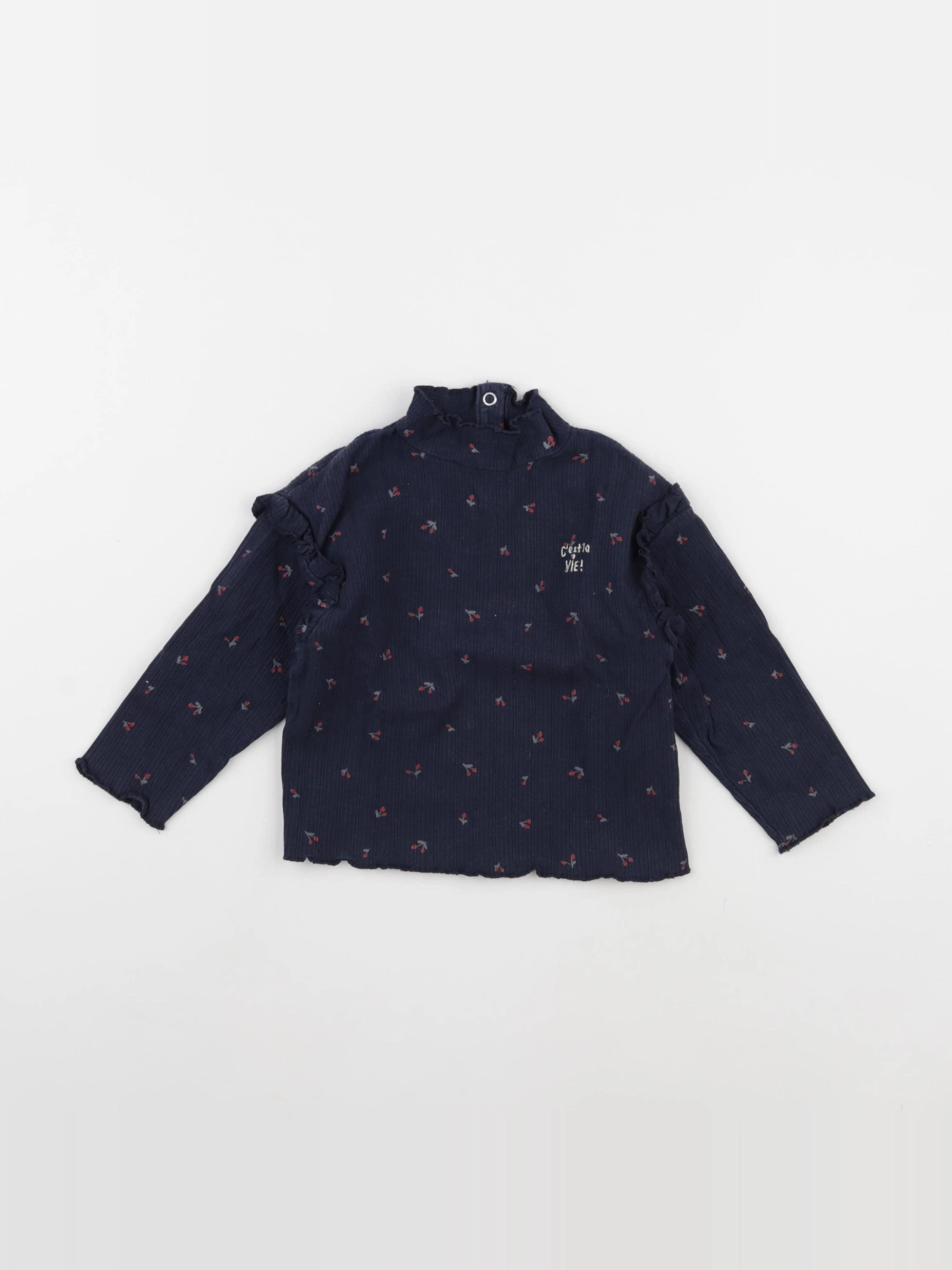 Vertbaudet - sous-pull bleu - 2 ans