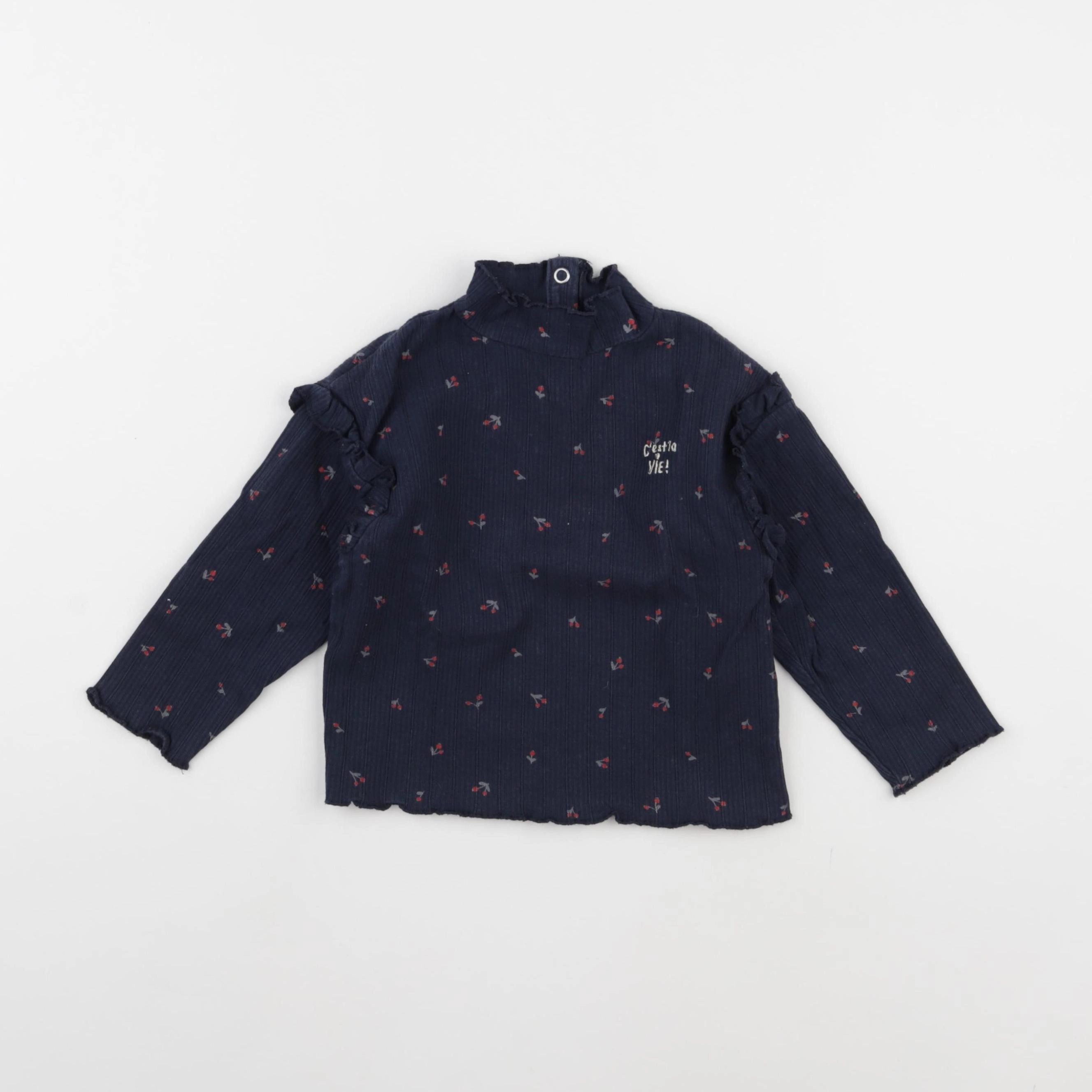 Vertbaudet - sous-pull bleu - 2 ans