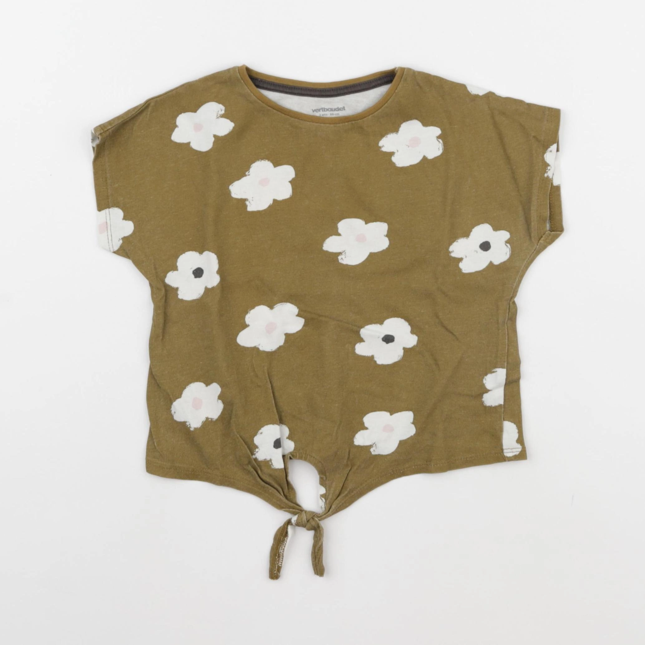 Vertbaudet - tee-shirt vert - 2 ans