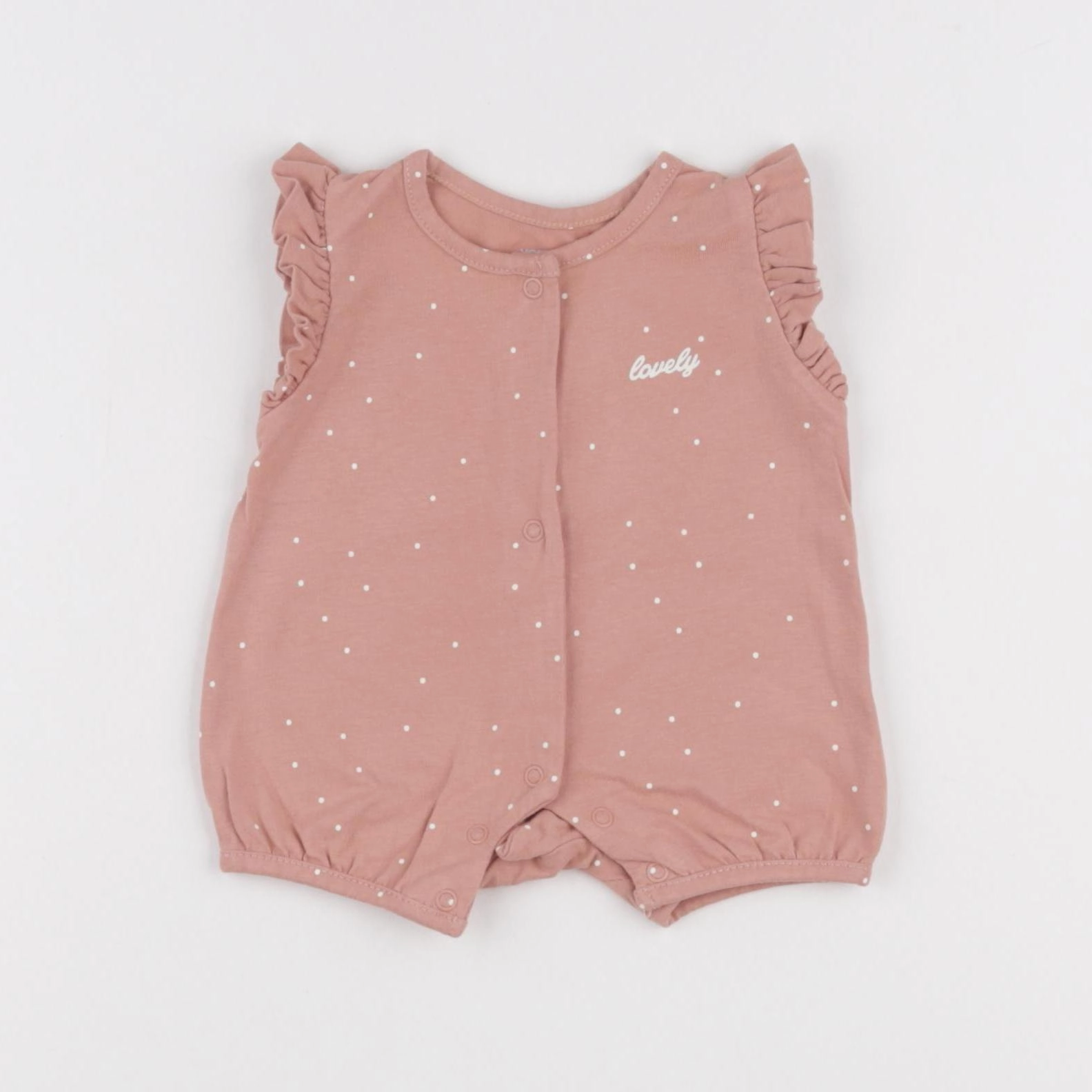 Vertbaudet - pyjama coton rose - 3 mois