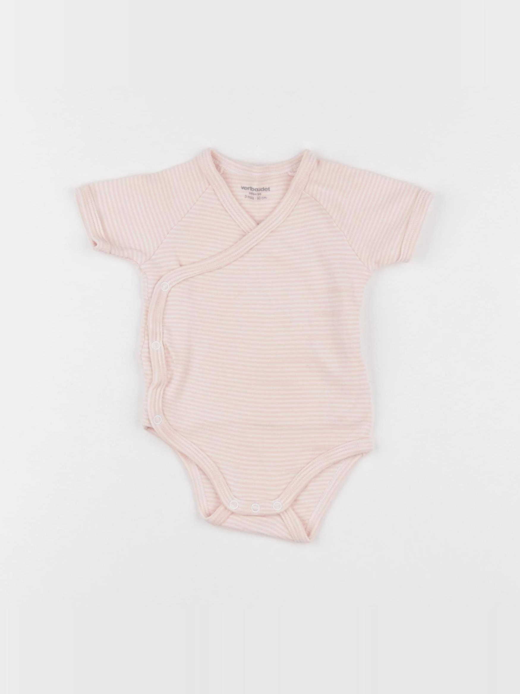 Vertbaudet - body rose - 3 mois