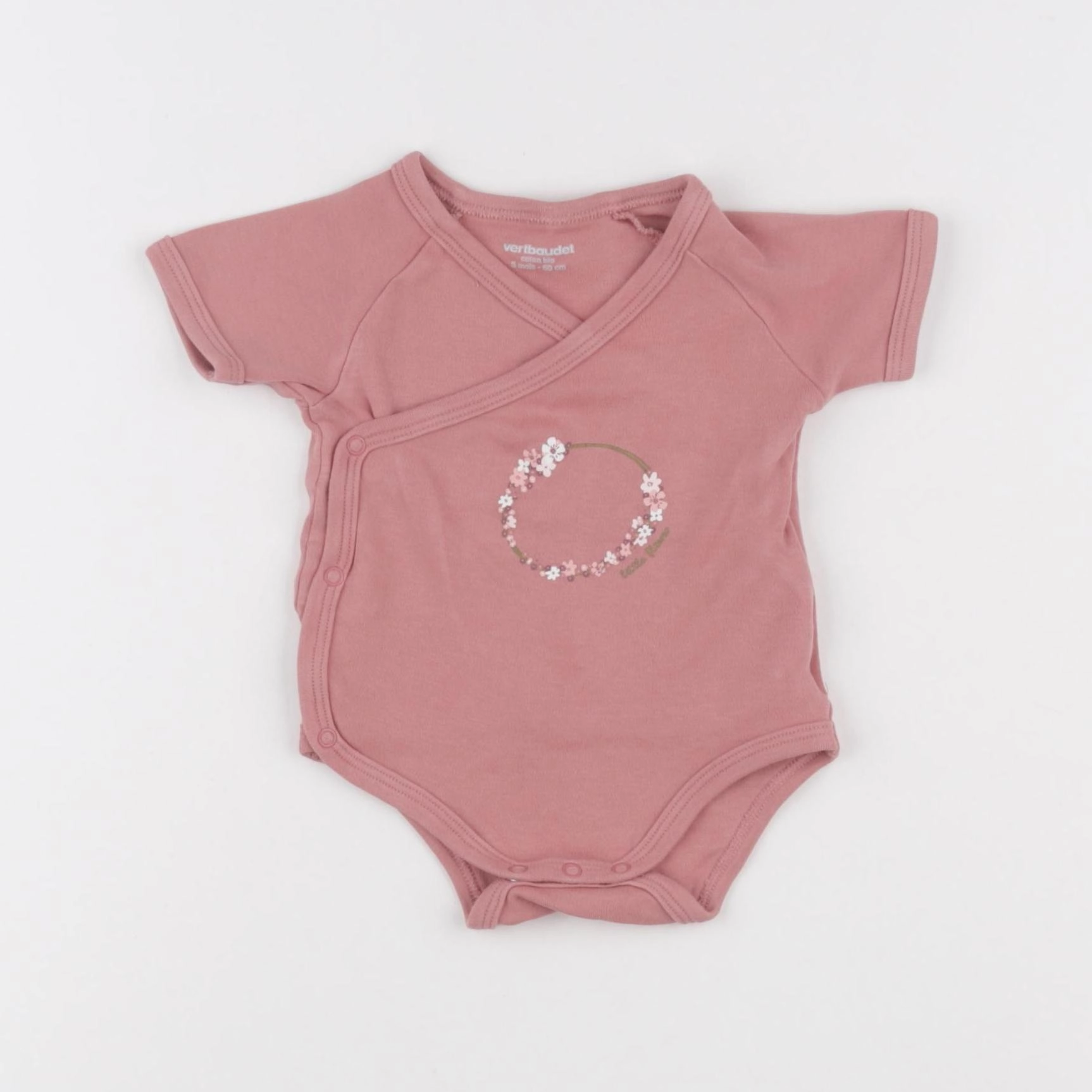 Vertbaudet - body rose - 3 mois