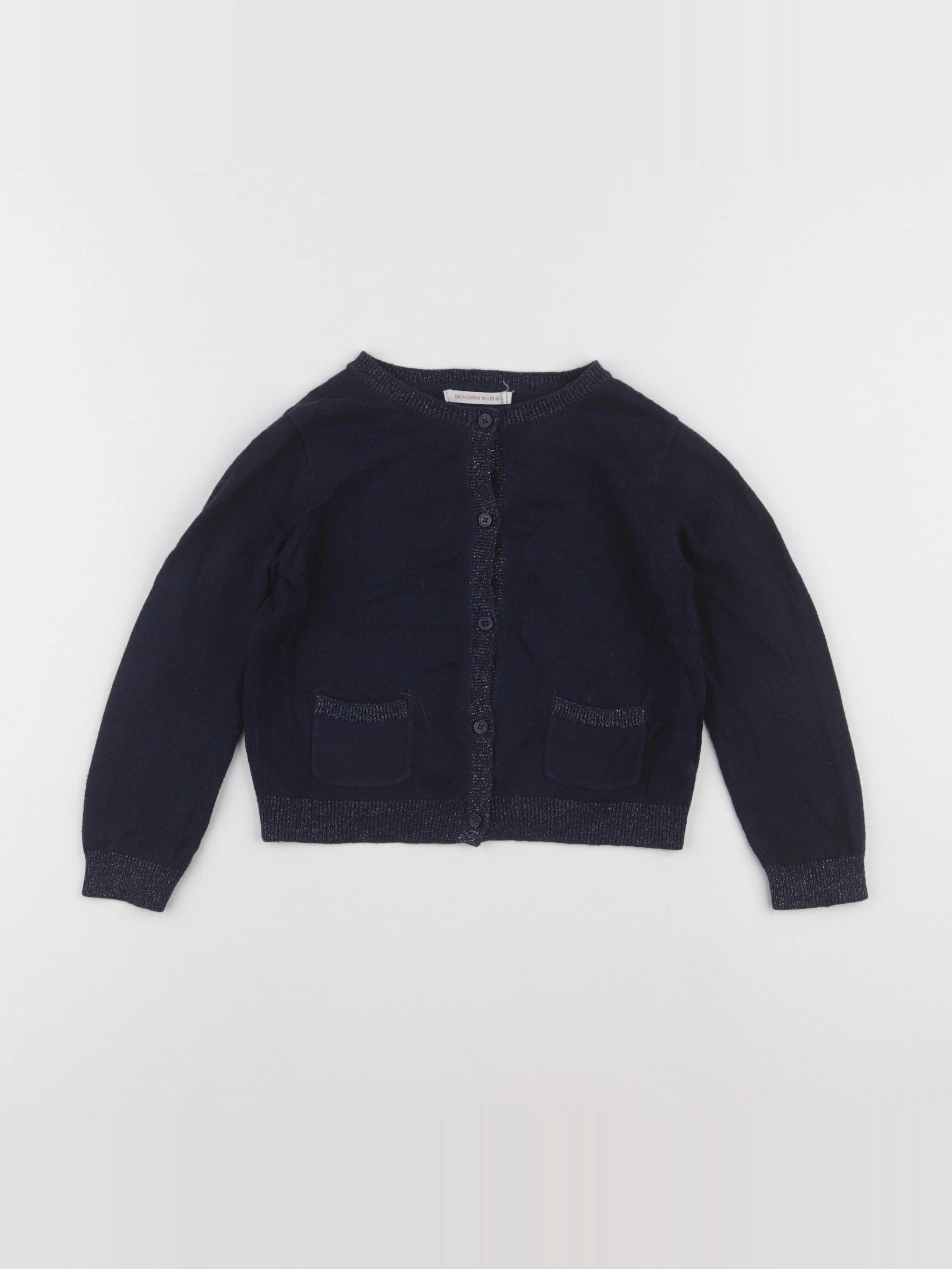Monoprix - gilet bleu - 4 ans