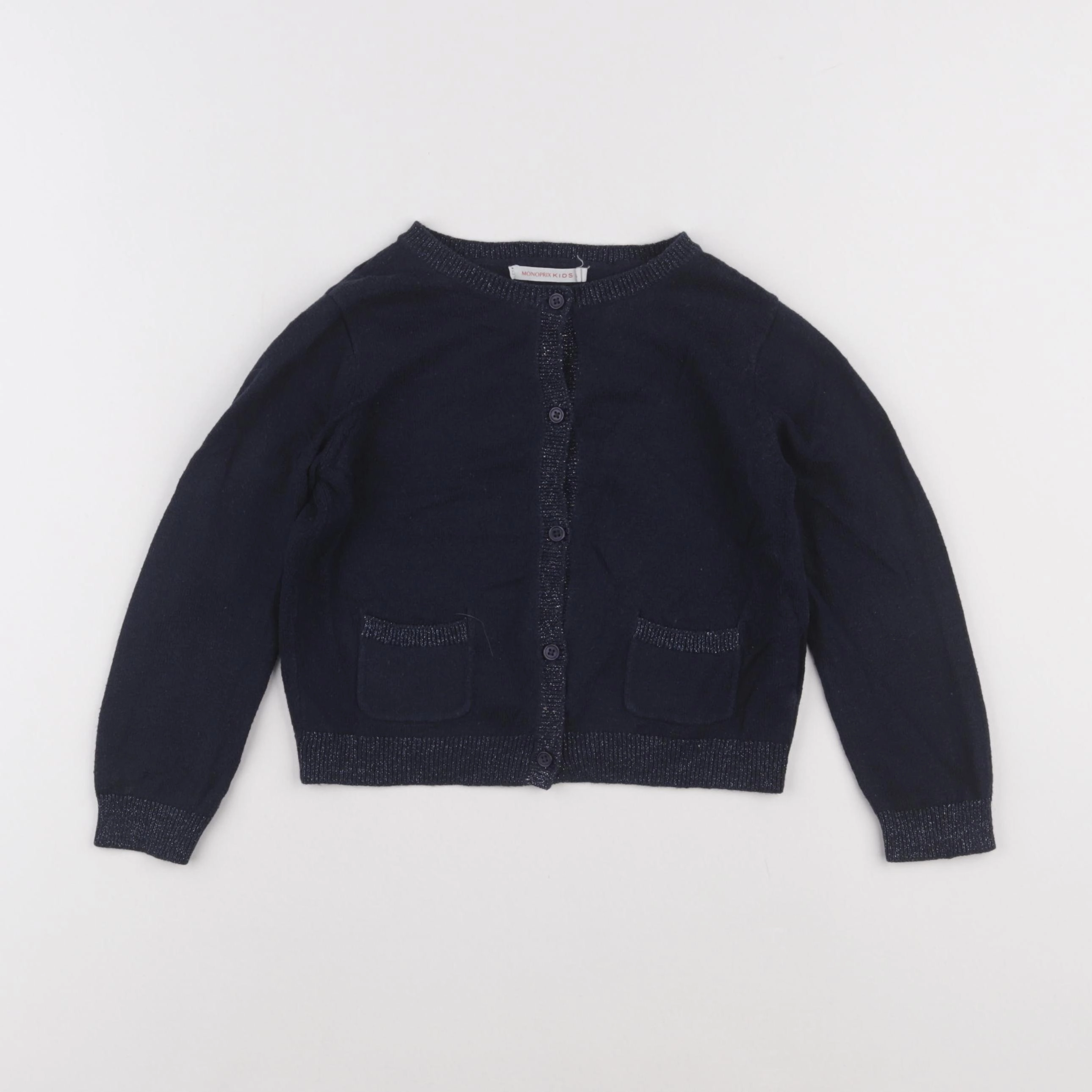 Monoprix - gilet bleu - 4 ans