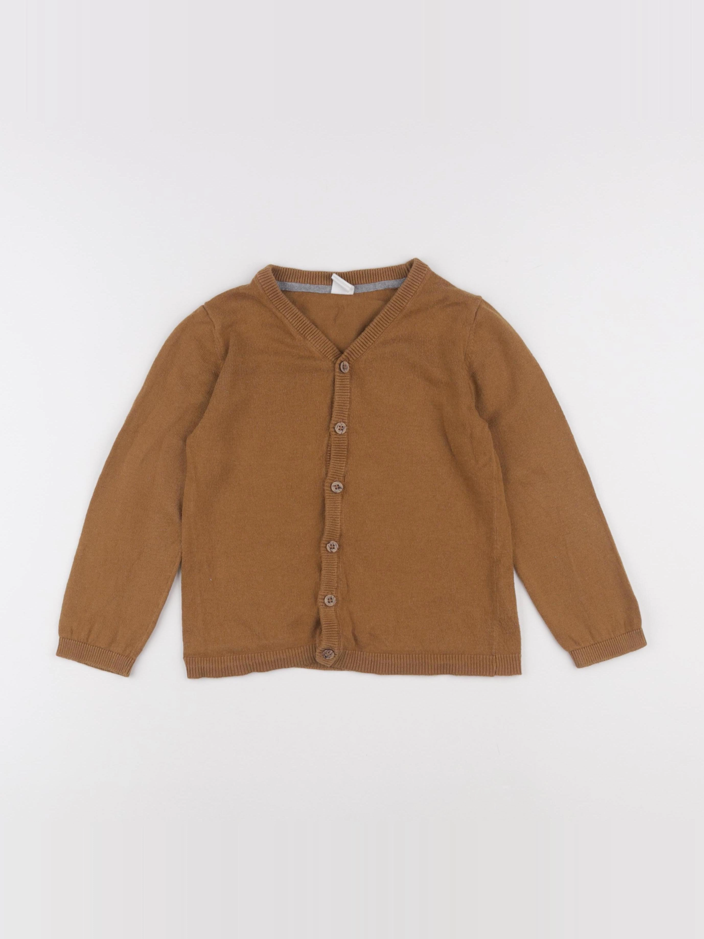 H&M - gilet marron - 3/4 ans