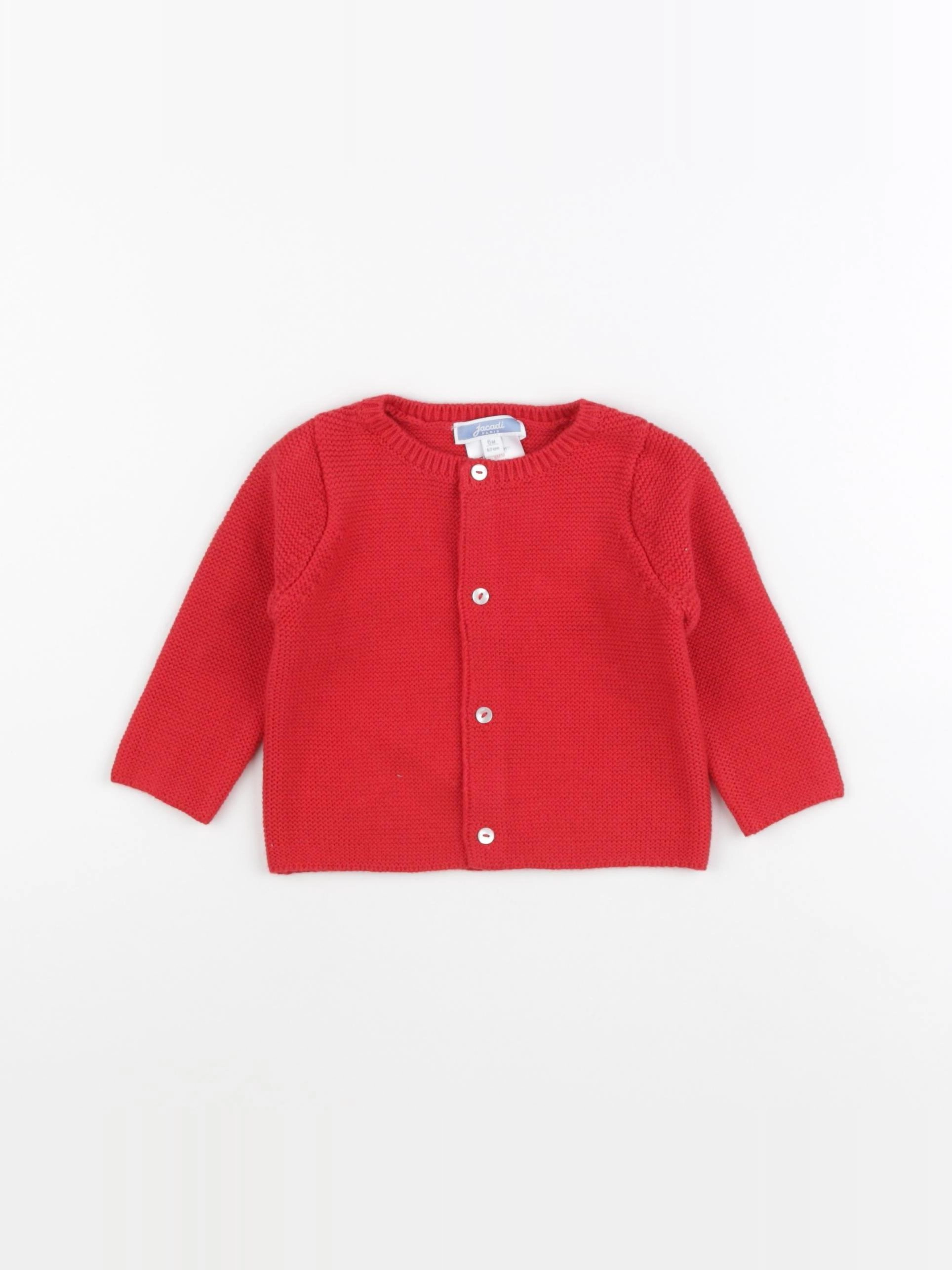 Jacadi - gilet rouge - 6 mois