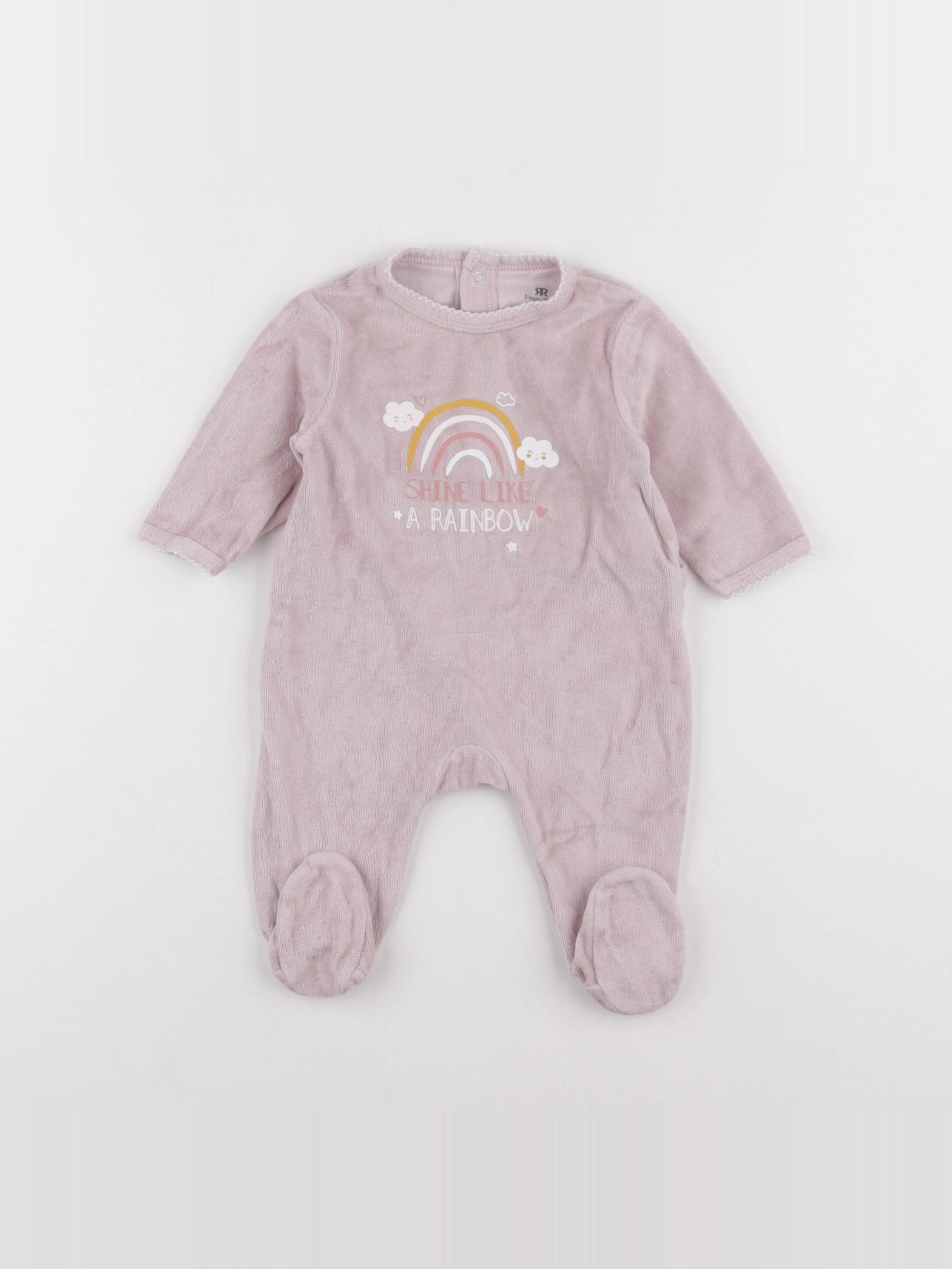 La Redoute - pyjama velours rose - 3 mois