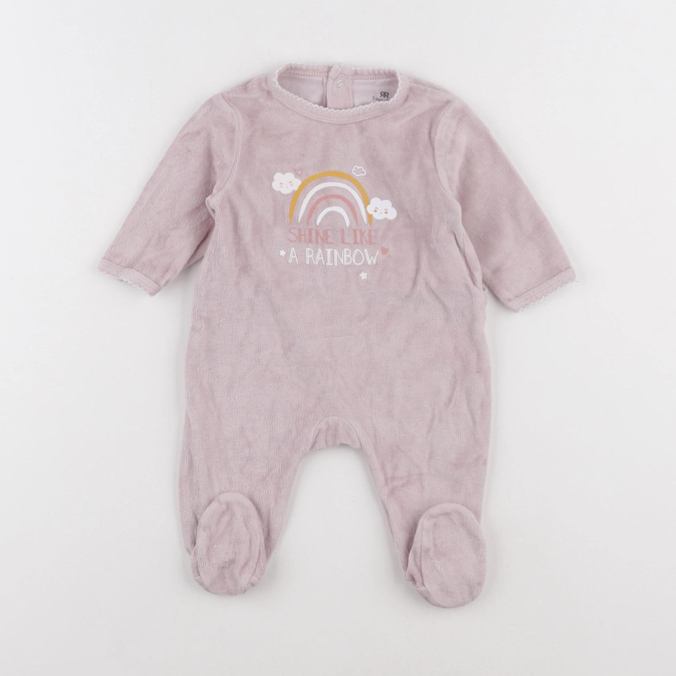 La Redoute - pyjama velours rose - 3 mois