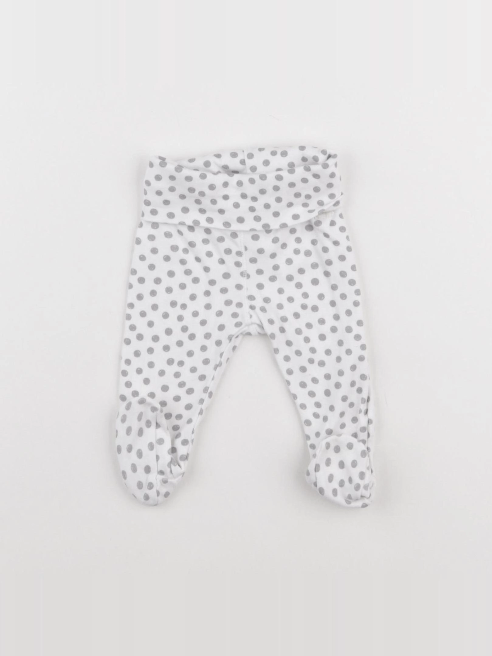H&M - legging blanc, gris - 1 mois
