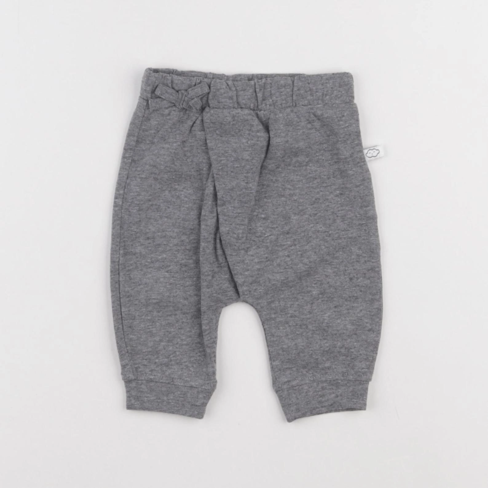 Vertbaudet - sarouel gris - 1 mois