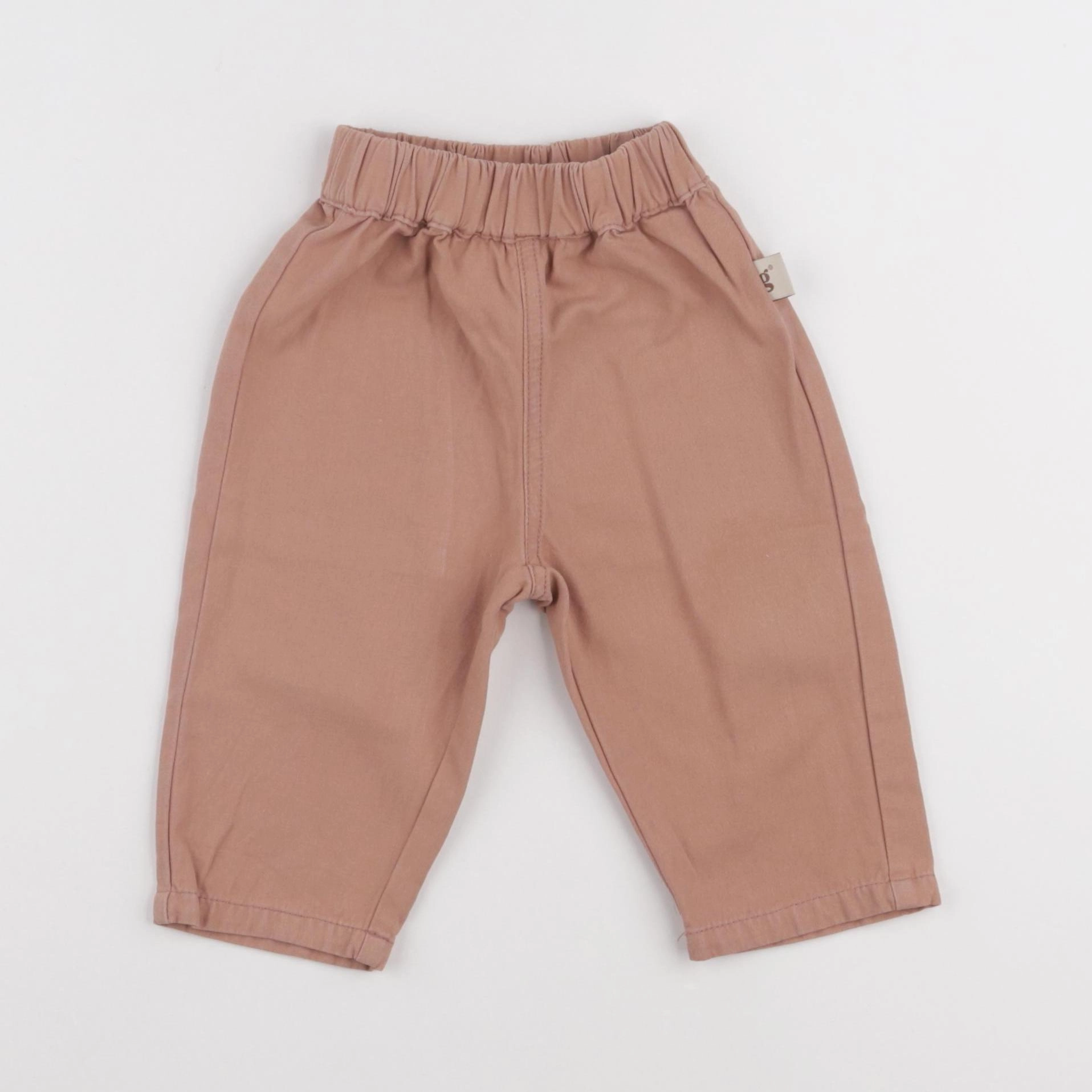 Gamin gamine - pantalon marron - 3/6 mois