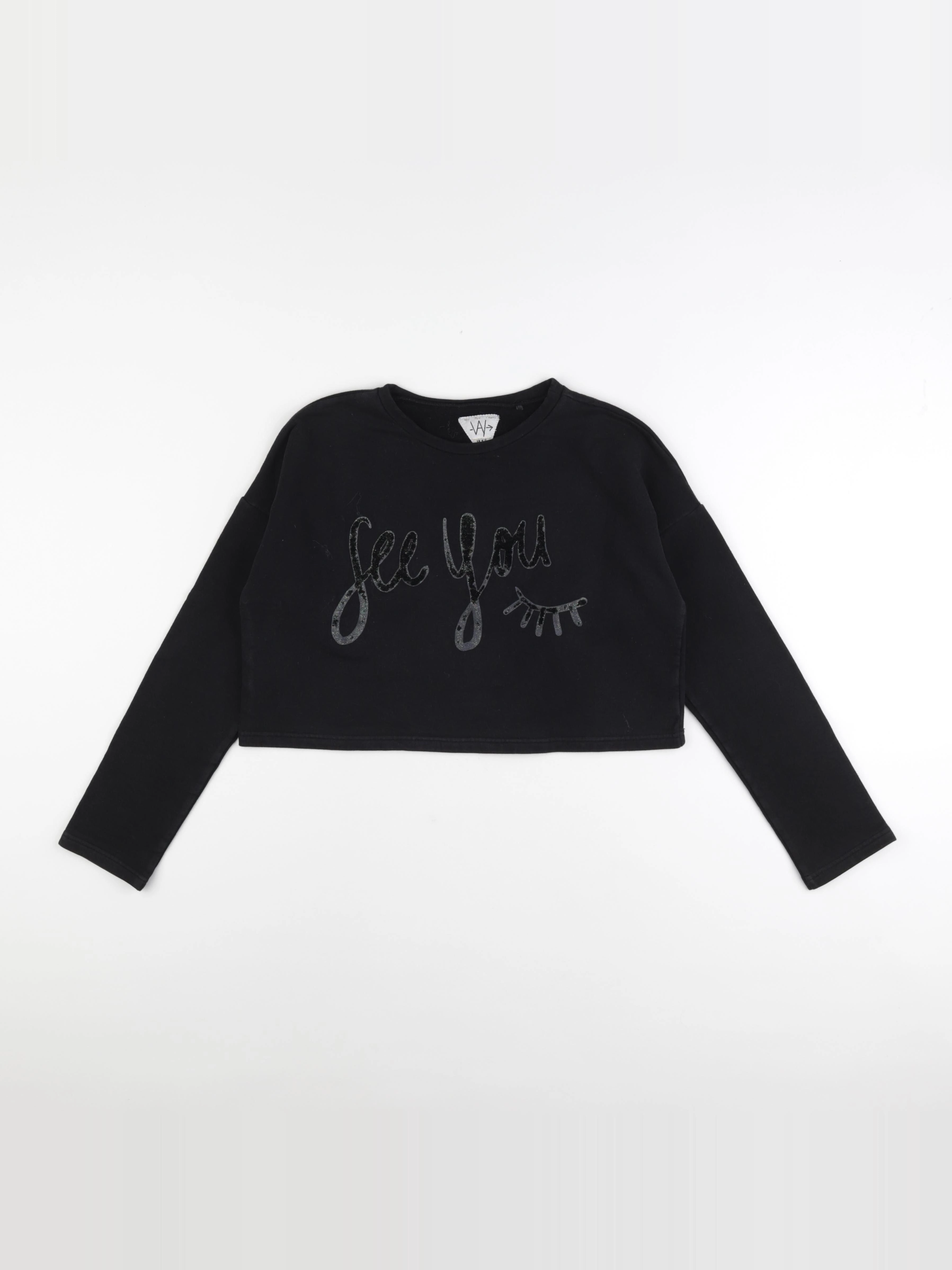 IKKS - sweat noir - 12 ans