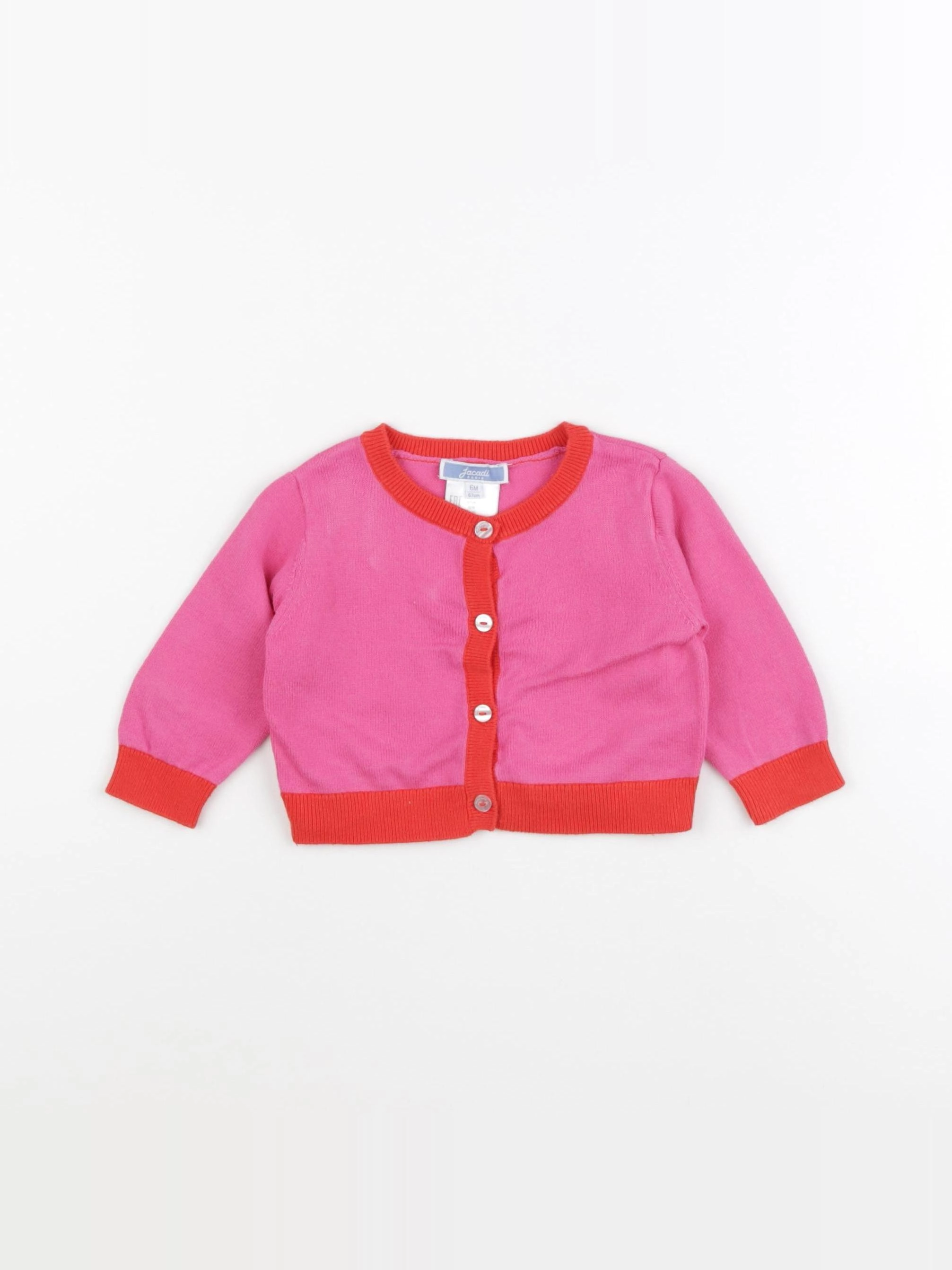Jacadi - gilet rose - 6 mois