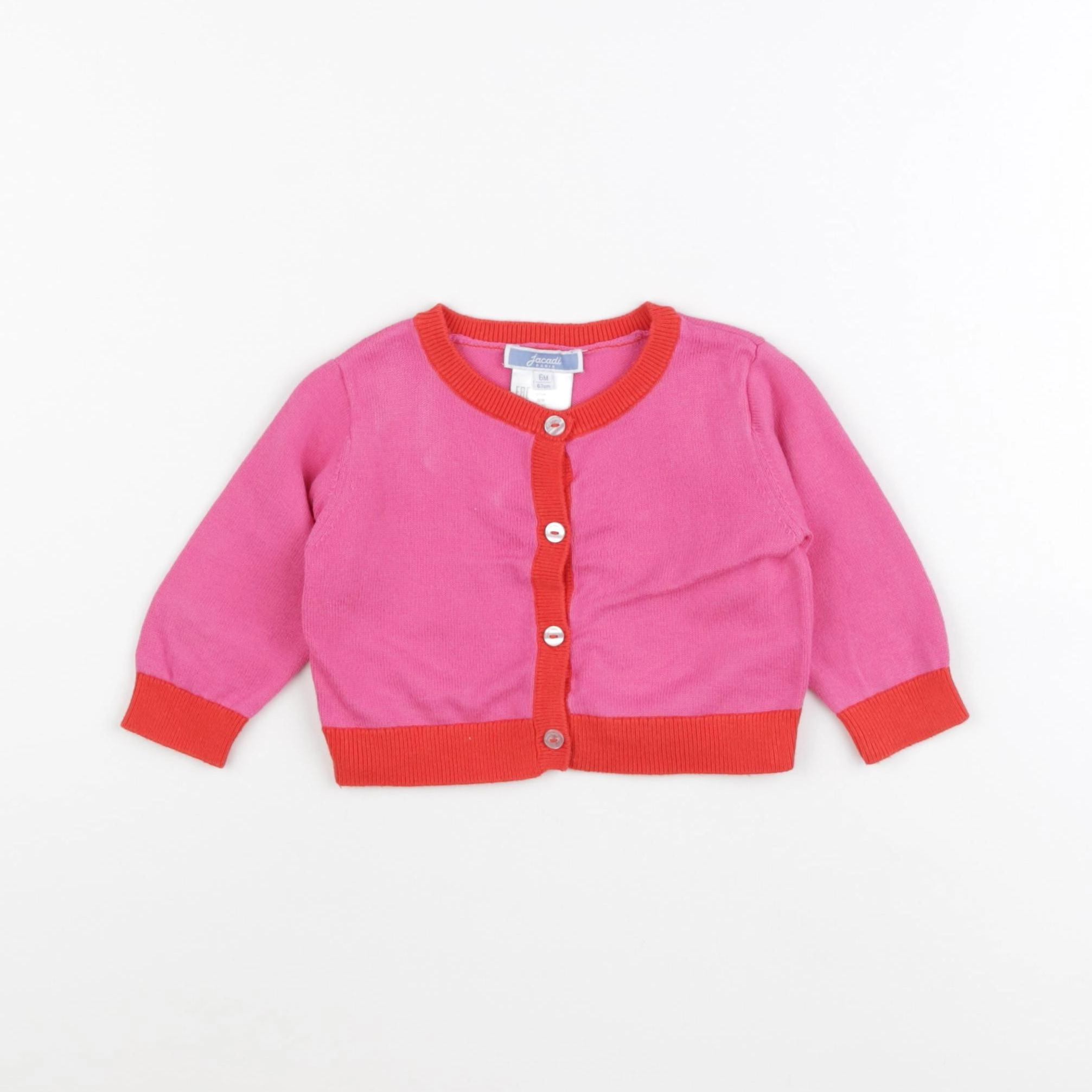 Jacadi - gilet rose - 6 mois