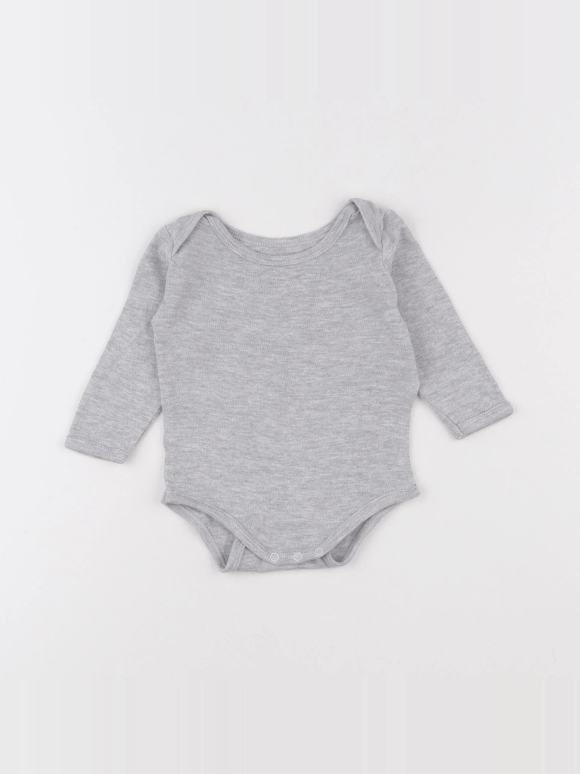 Vertbaudet - body gris - 6 mois