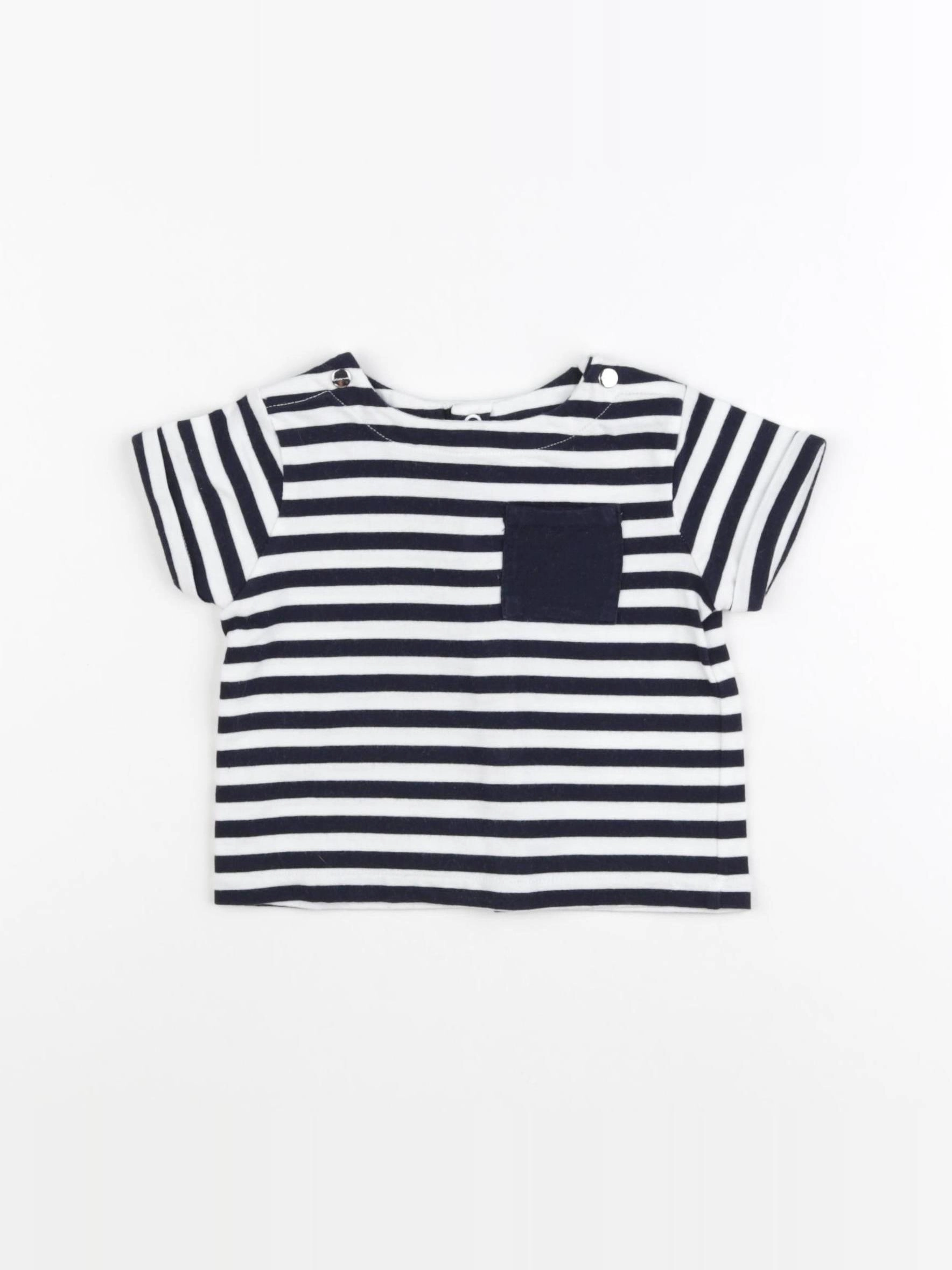 Jacadi - tee-shirt bleu - 12 mois