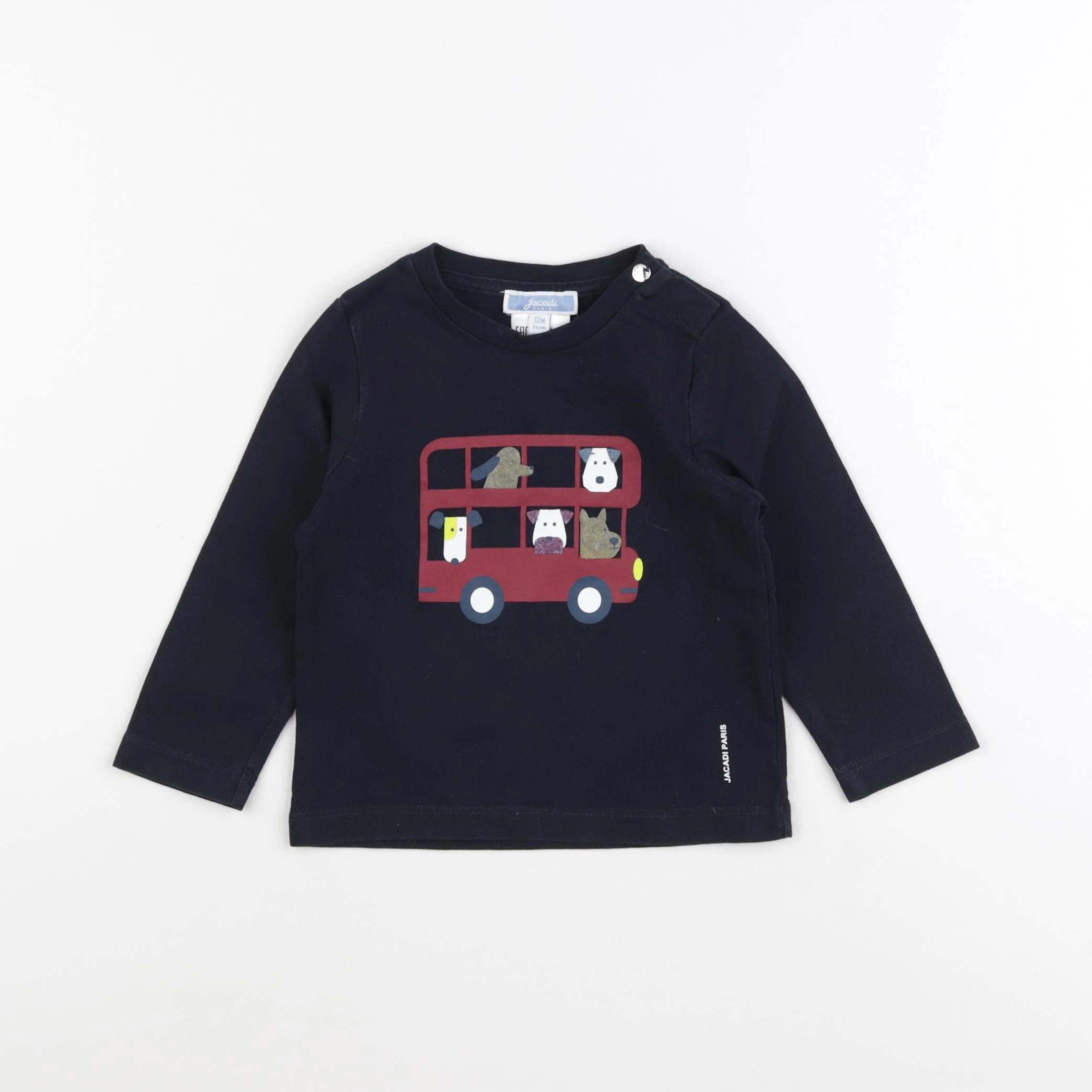 Jacadi - tee-shirt bleu - 12 mois