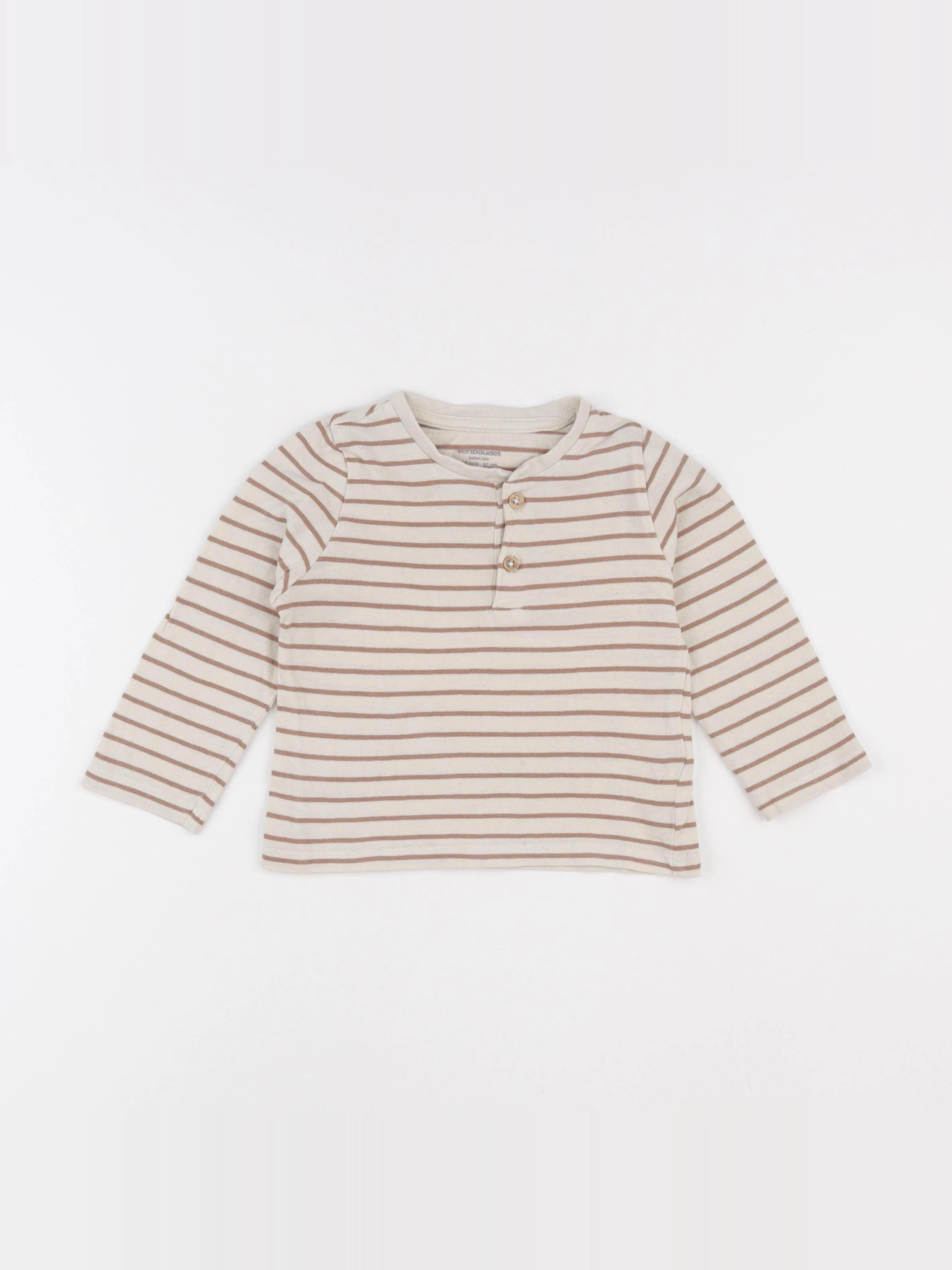 Vertbaudet - tee-shirt marron - 18 mois