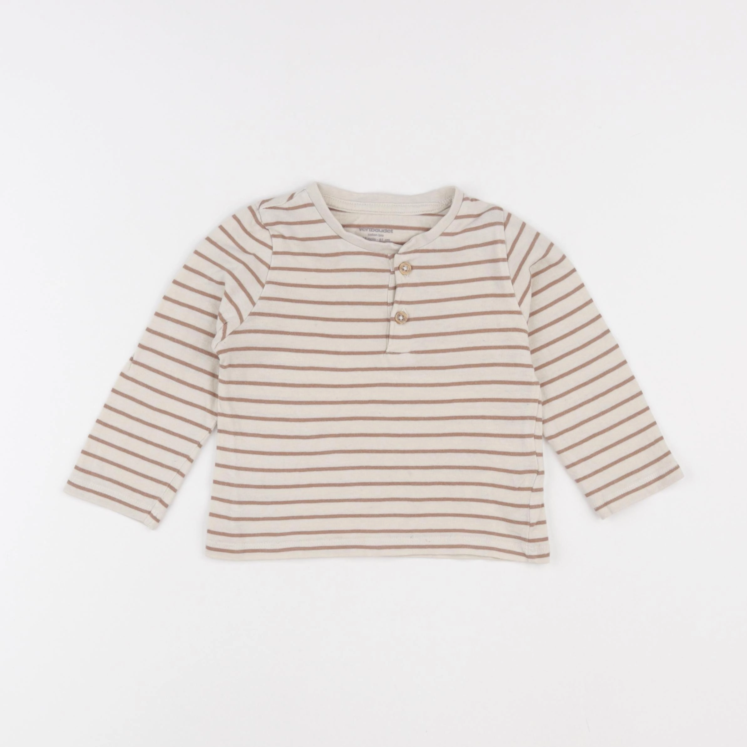 Vertbaudet - tee-shirt marron - 18 mois