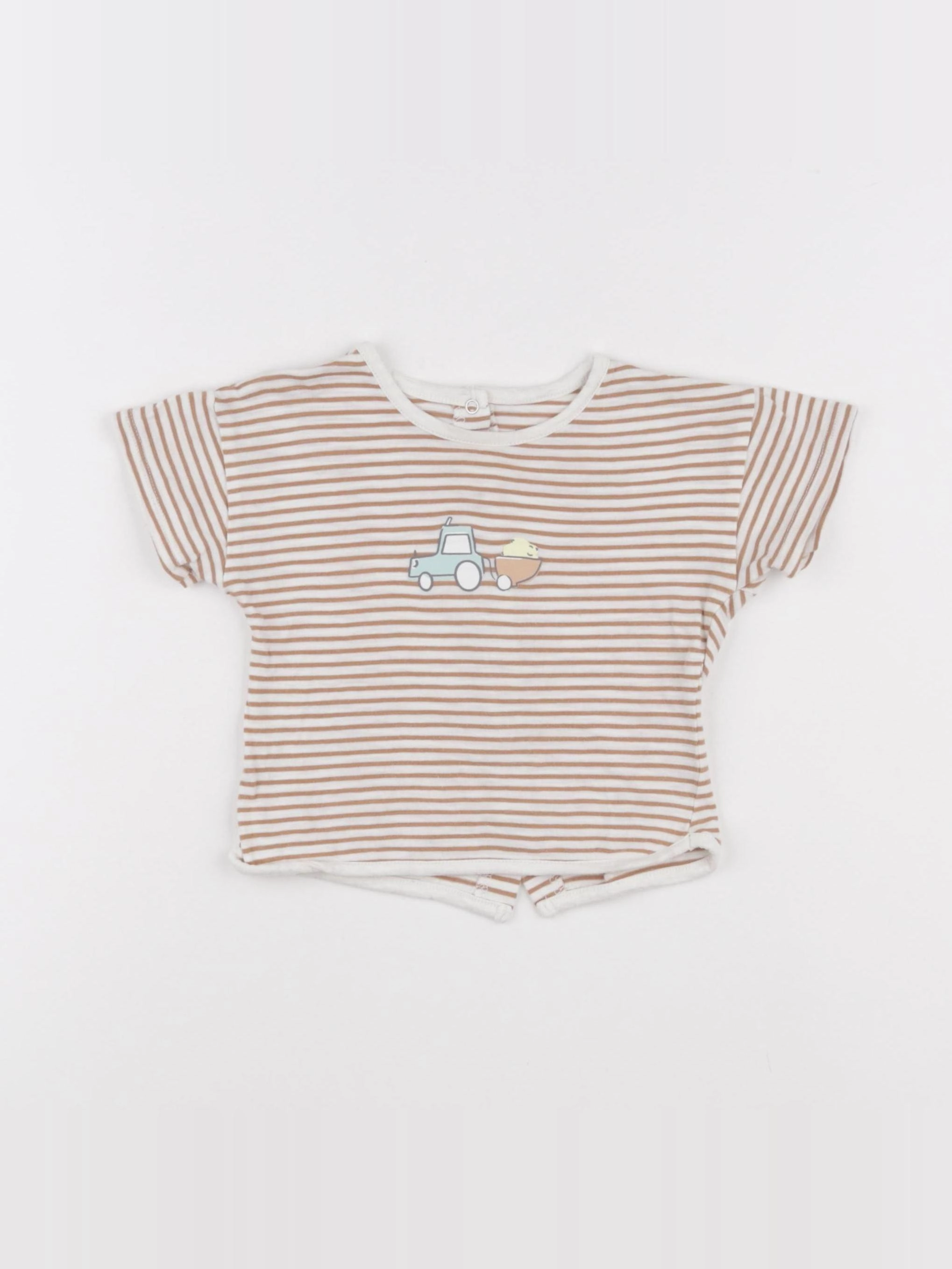 Vertbaudet - tee-shirt marron - 18 mois