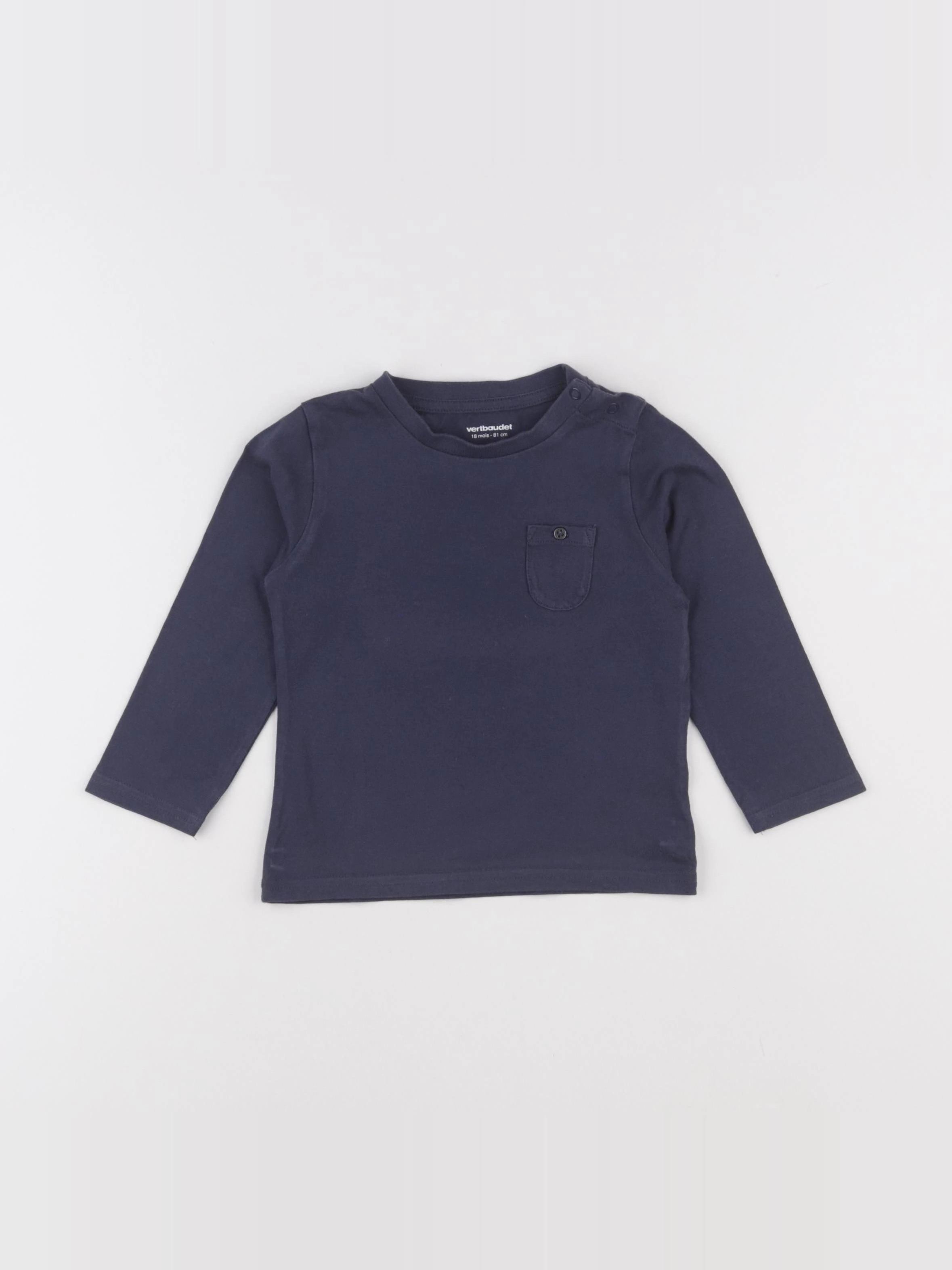 Vertbaudet - tee-shirt bleu - 18 mois