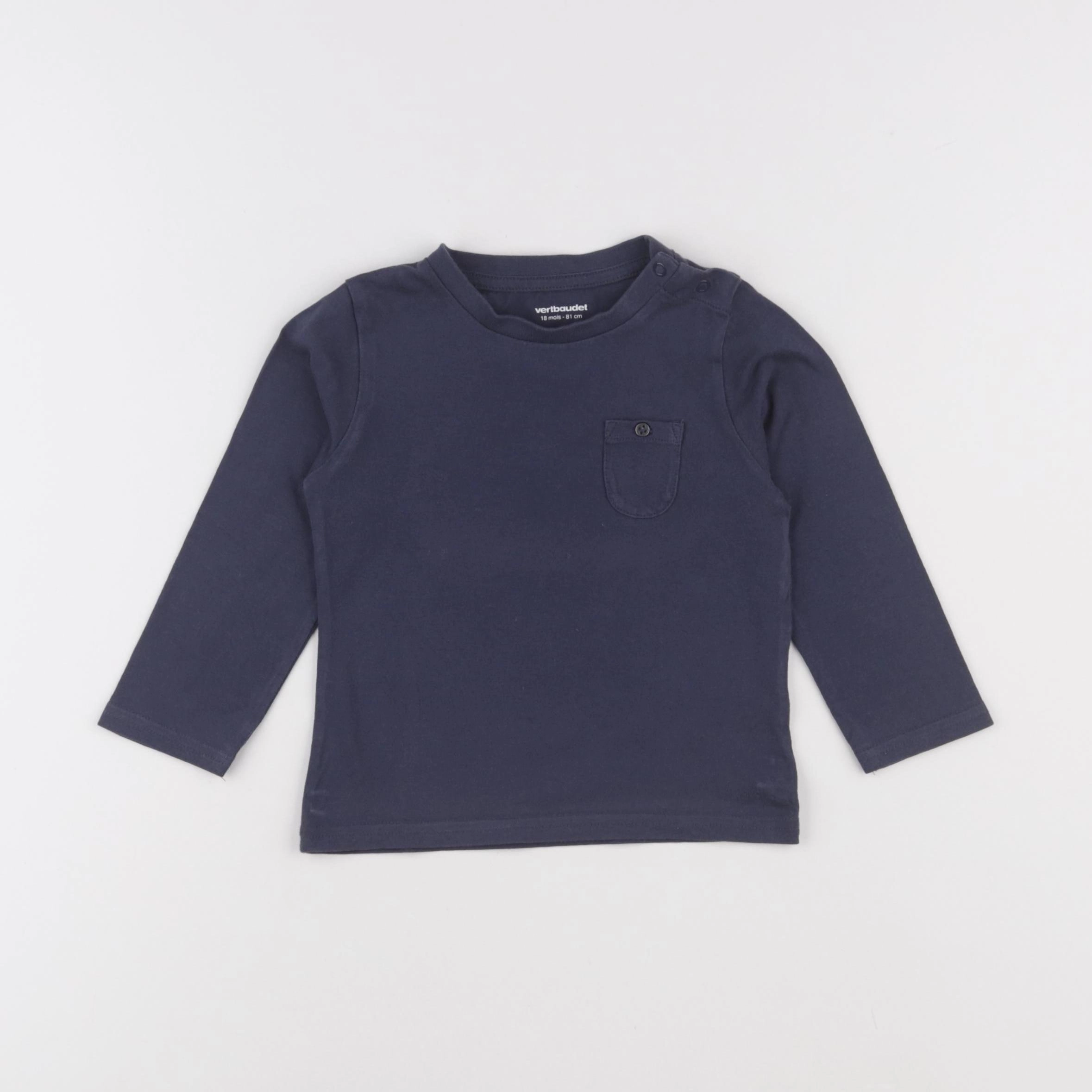 Vertbaudet - tee-shirt bleu - 18 mois