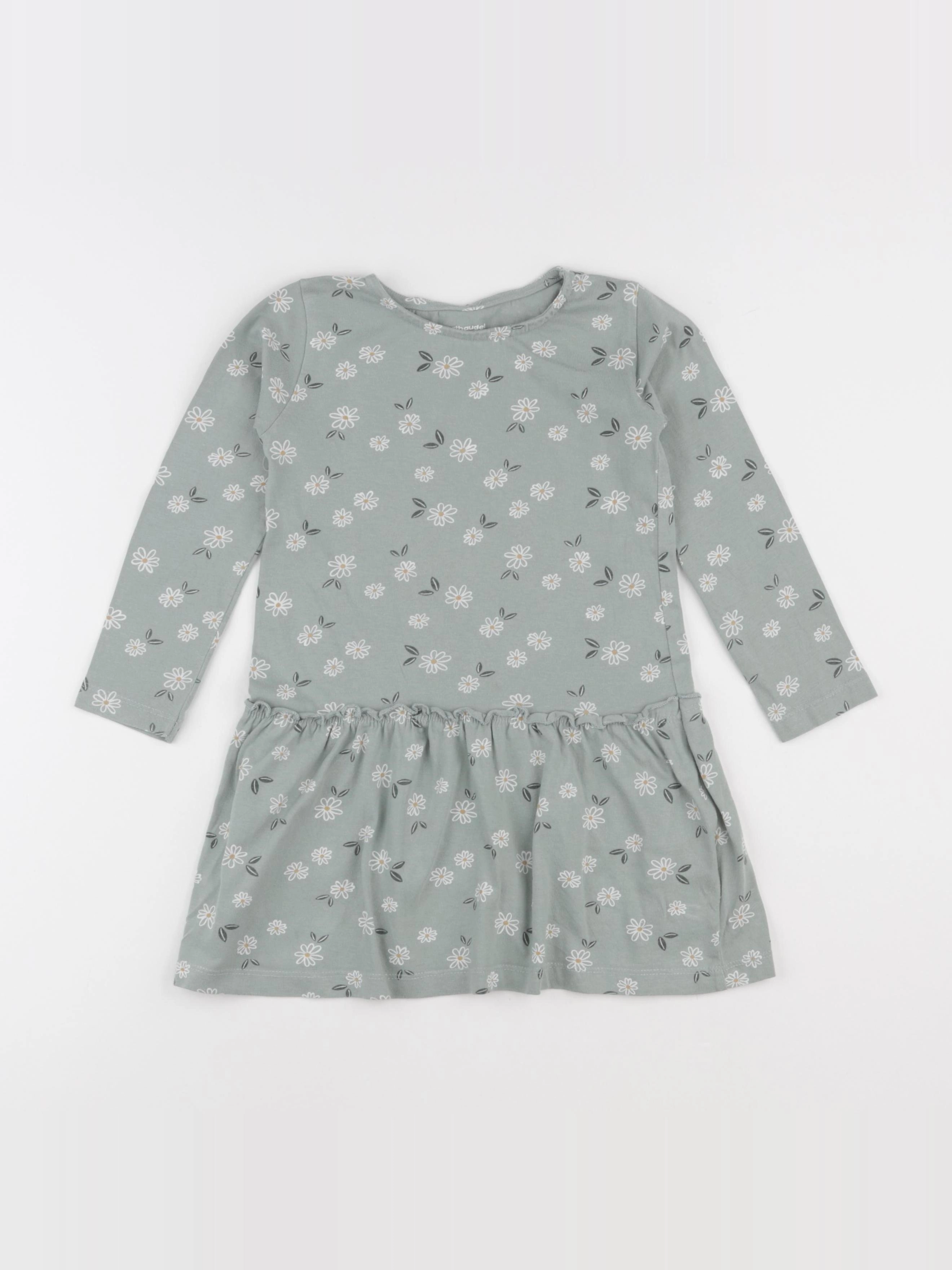 Vertbaudet - robe vert - 4 ans