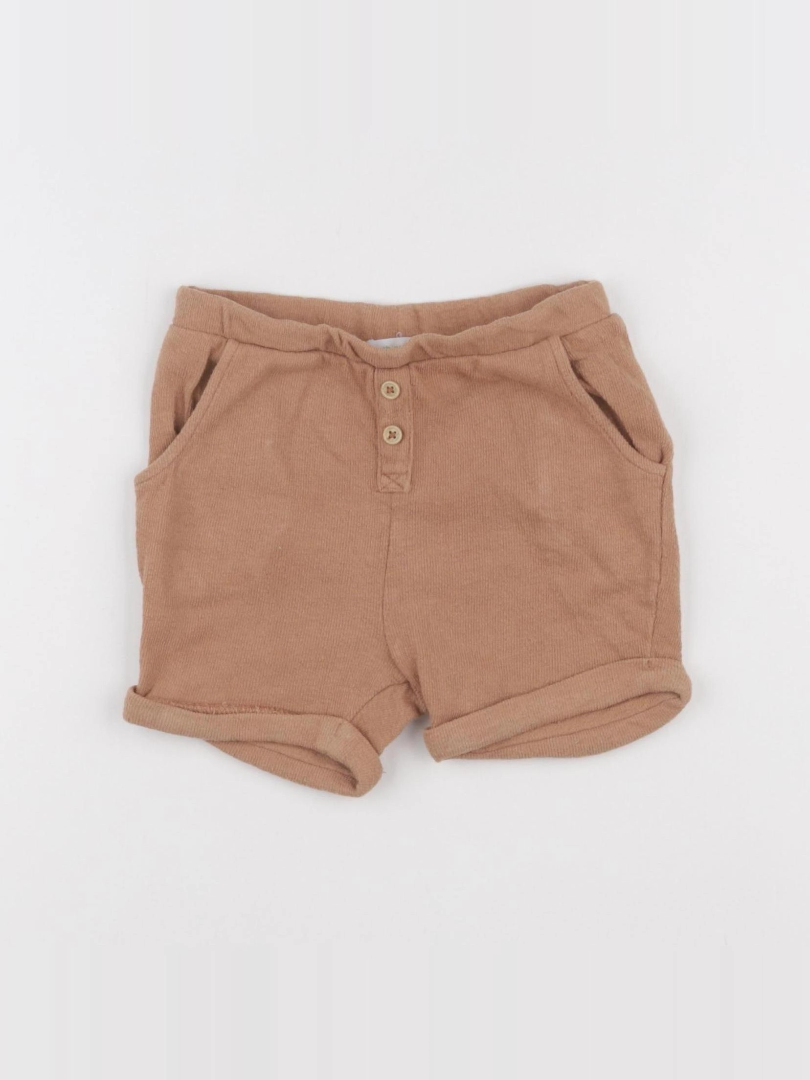 Vertbaudet - short marron - 18 mois