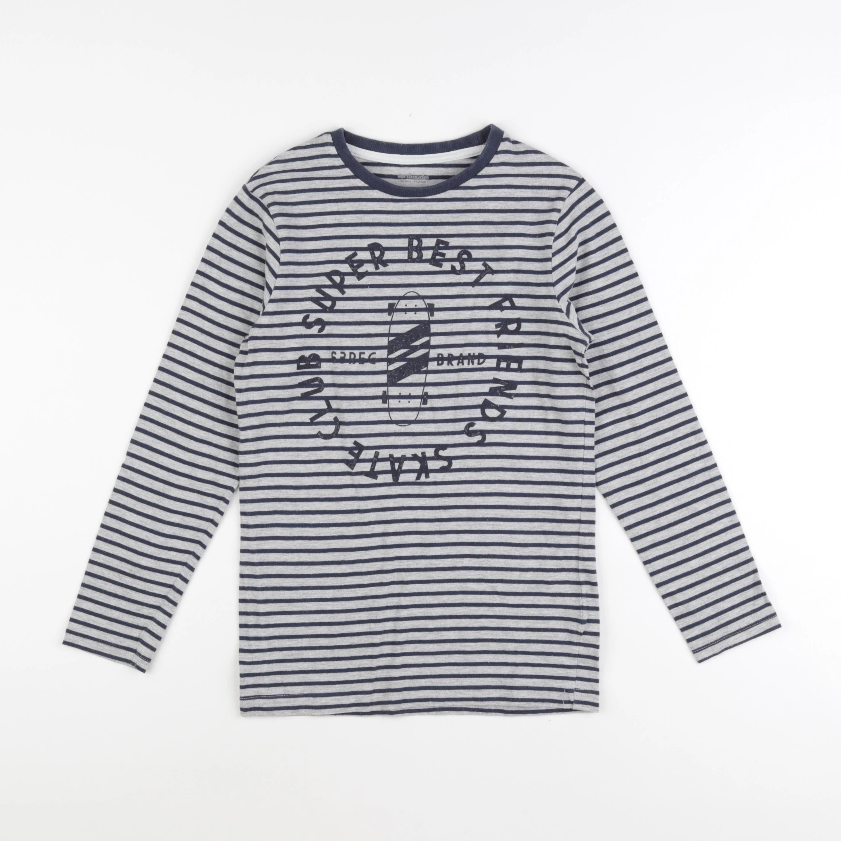 Vertbaudet - tee-shirt gris - 10 ans