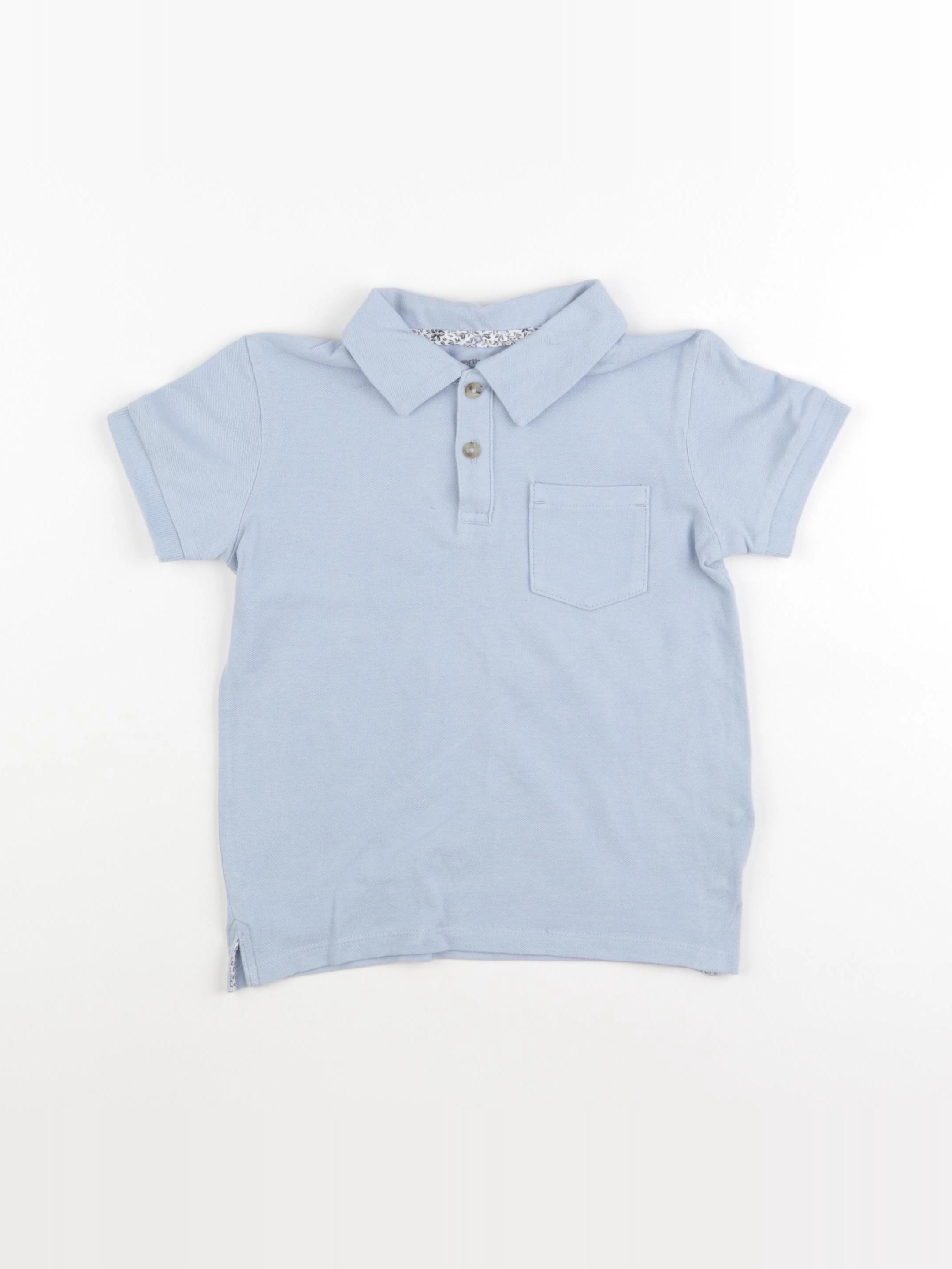 Vertbaudet - polo bleu - 6 ans