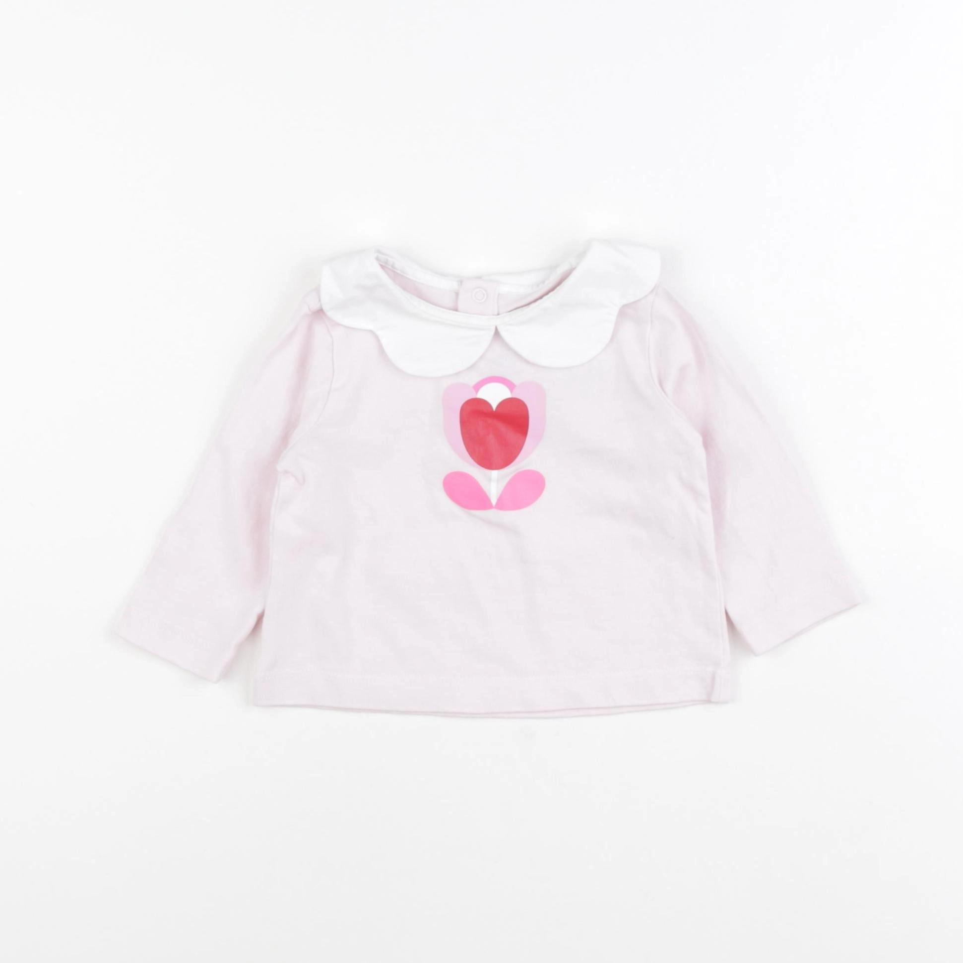 Jacadi - tee-shirt rose - 6 mois