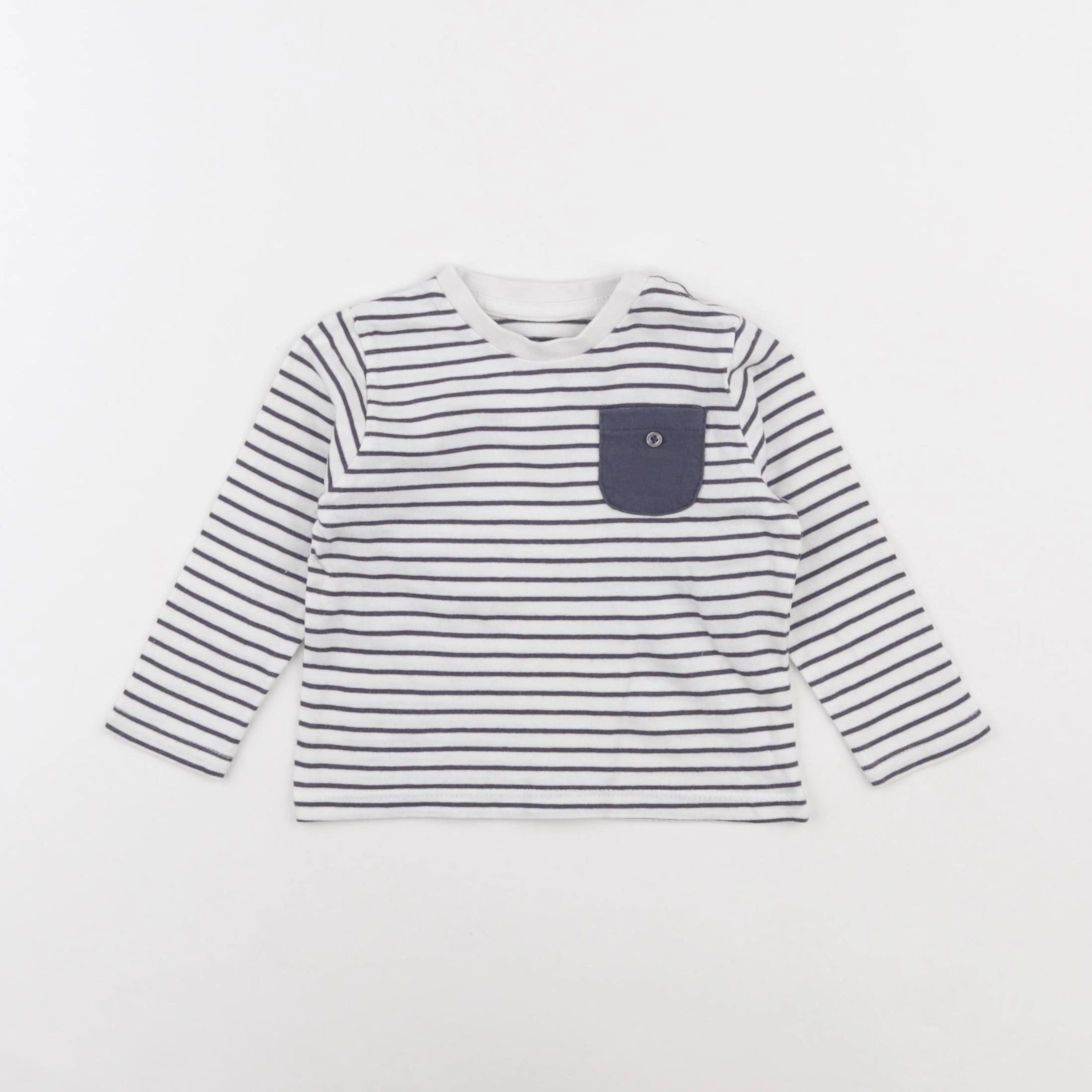 Vertbaudet - tee-shirt bleu - 9 mois
