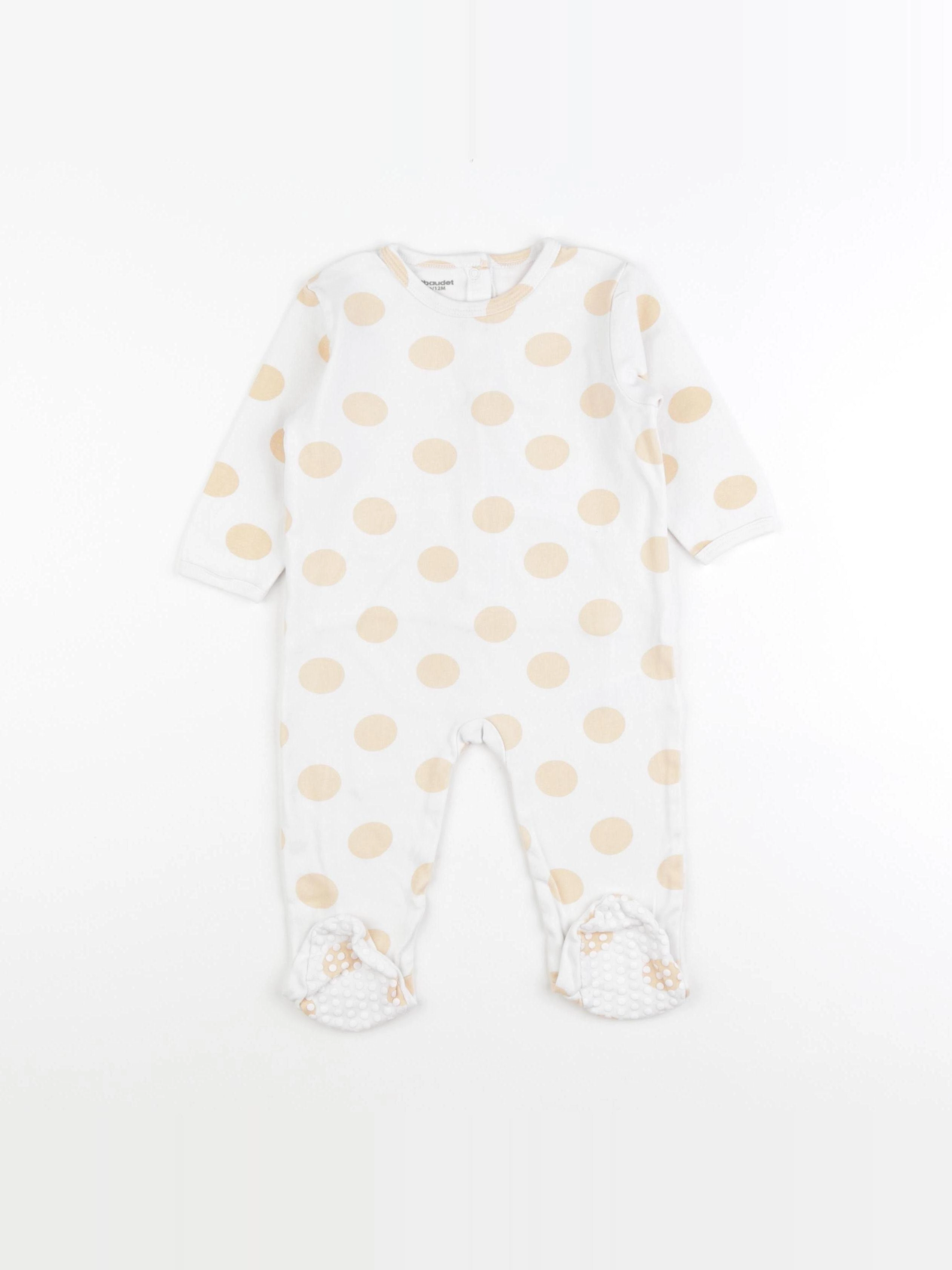 Vertbaudet - pyjama coton blanc - 12 mois