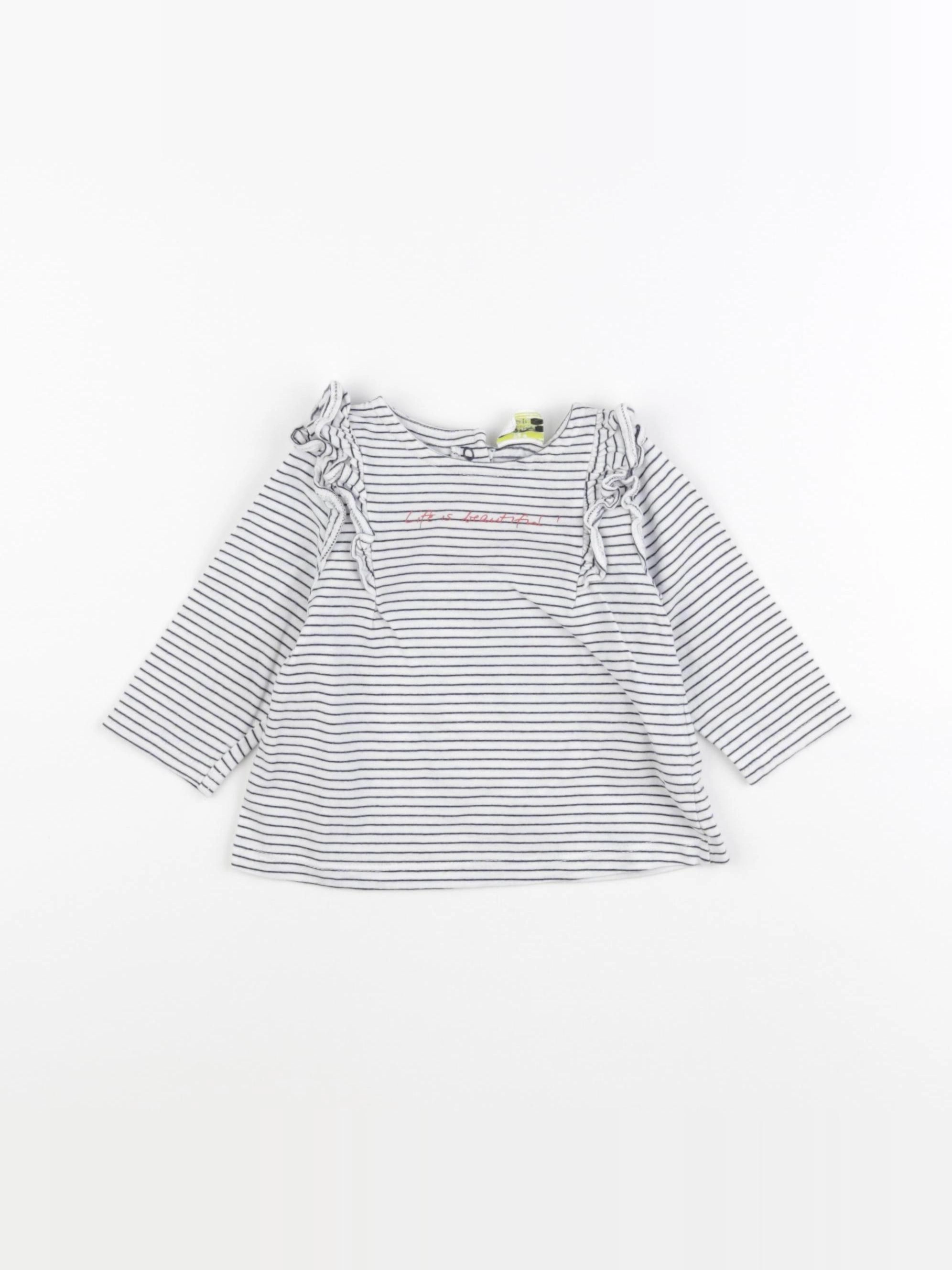 Tape à l'oeil - tee-shirt blanc - 6 mois
