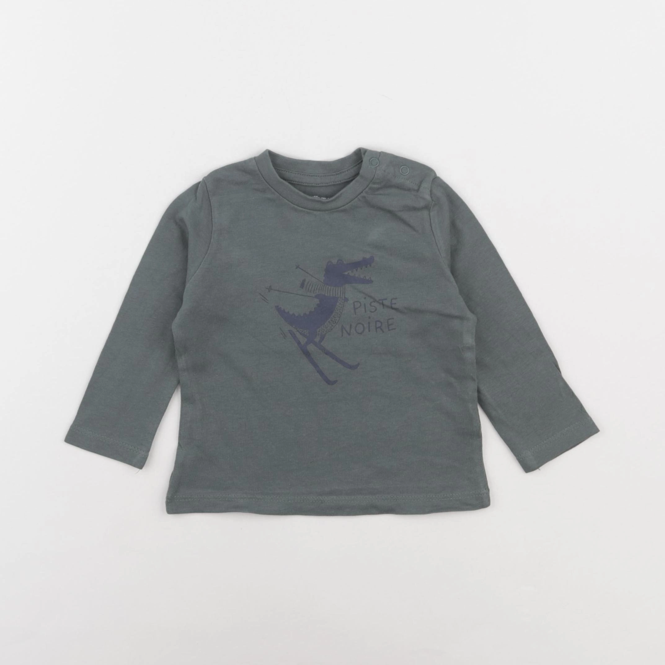 Vertbaudet - tee-shirt vert - 9 mois